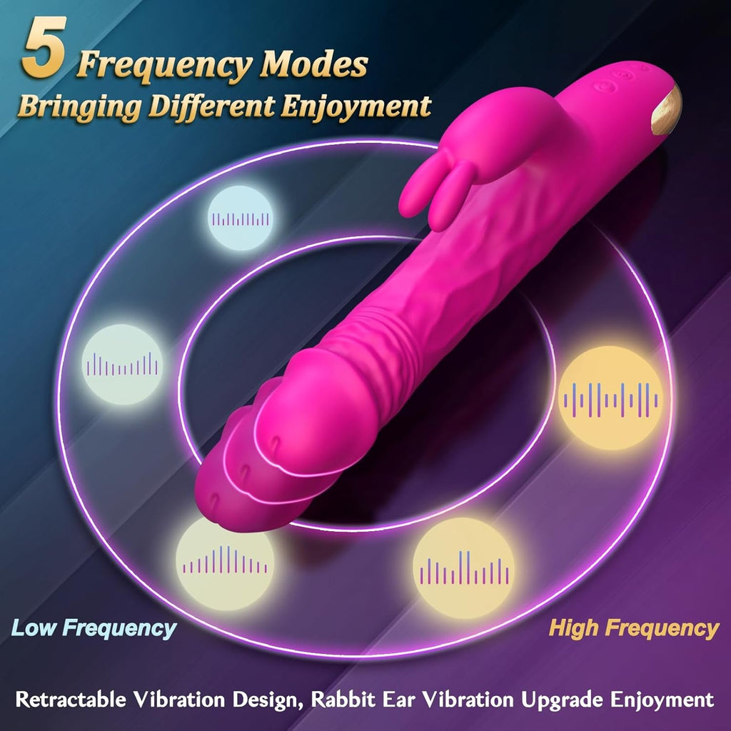 BlushCore Thrusting Rabbit Vibrator 5 Thrust 10 Modes Waterproof
