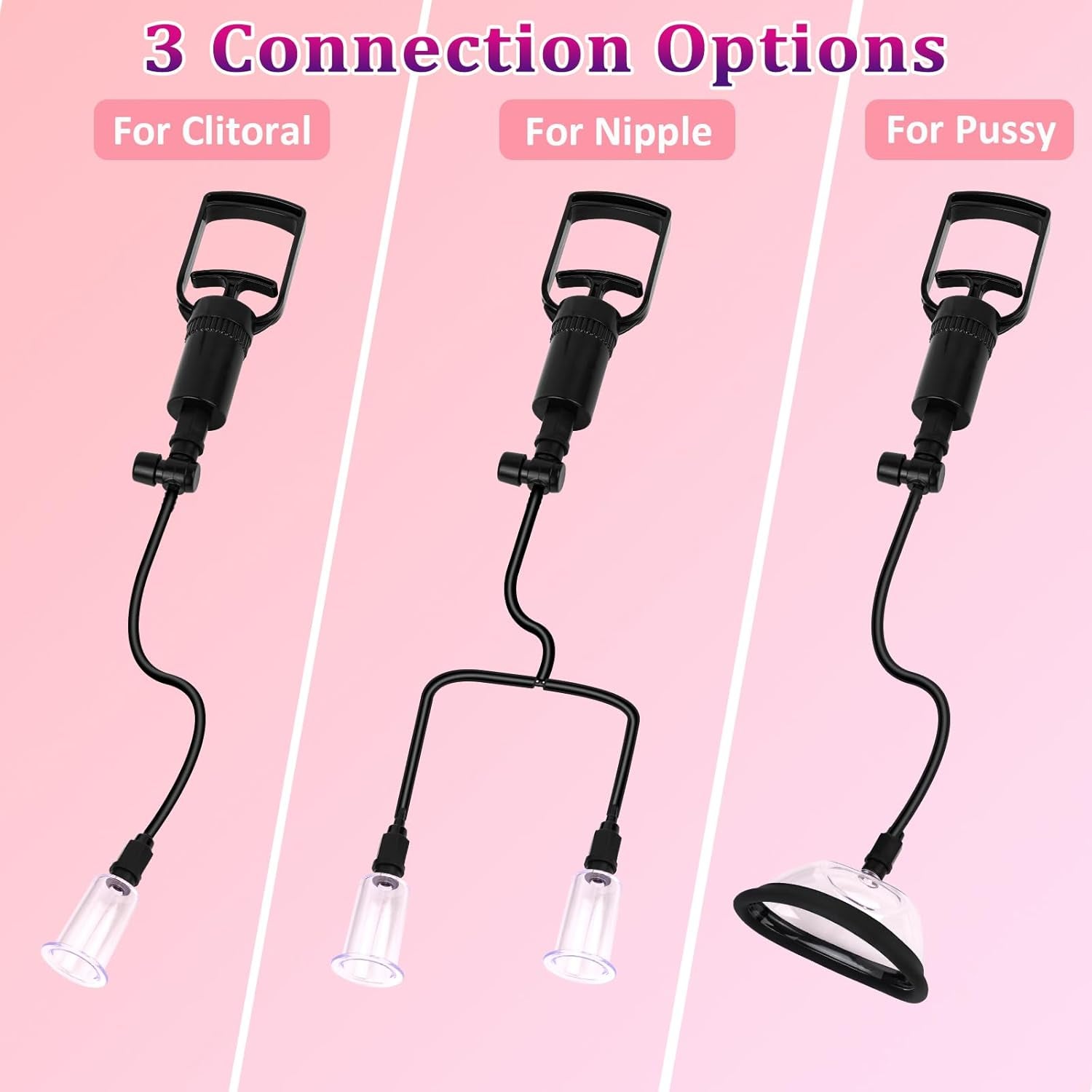 SuctionBloom Pussy Pump & Nipple Suction Kit 4 Cups