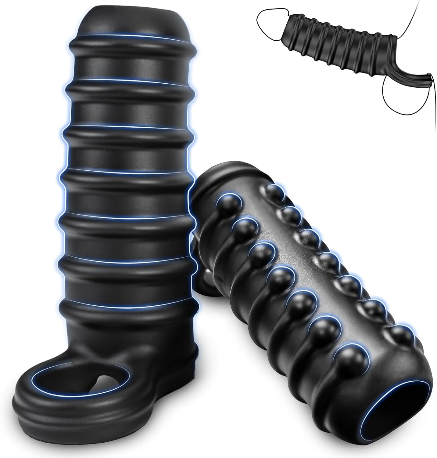 TextureMax Penis Sleeve Girth Enhancer Silicone Ring