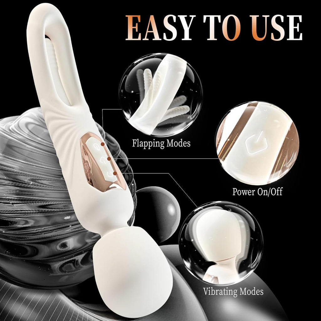 FlexWand Dual-Ended Flexible Wand Vibrator 10 Flapping 7 Modes