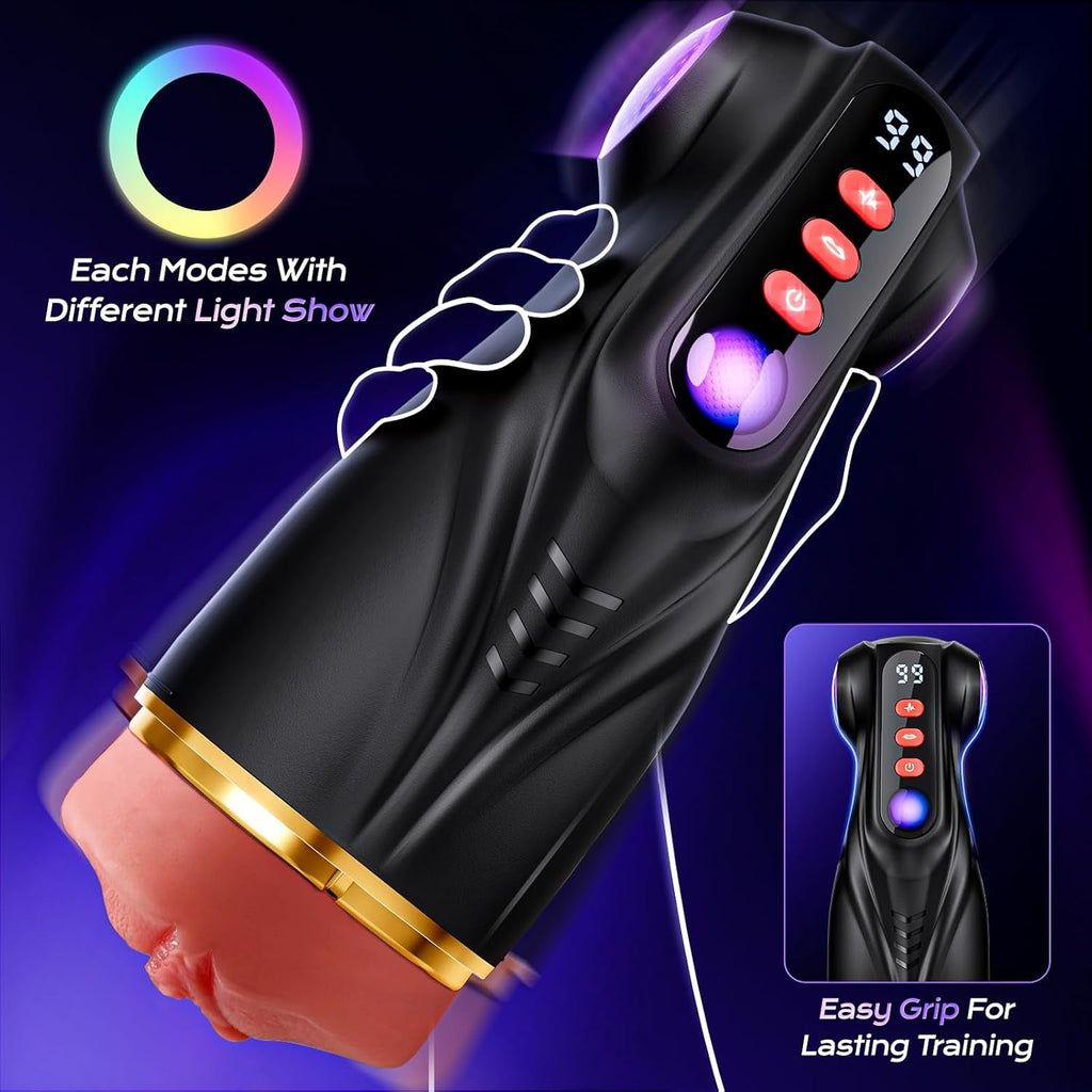 SynapseX AI Pocket Pussy 3 Sleeves Vibrating Stroker