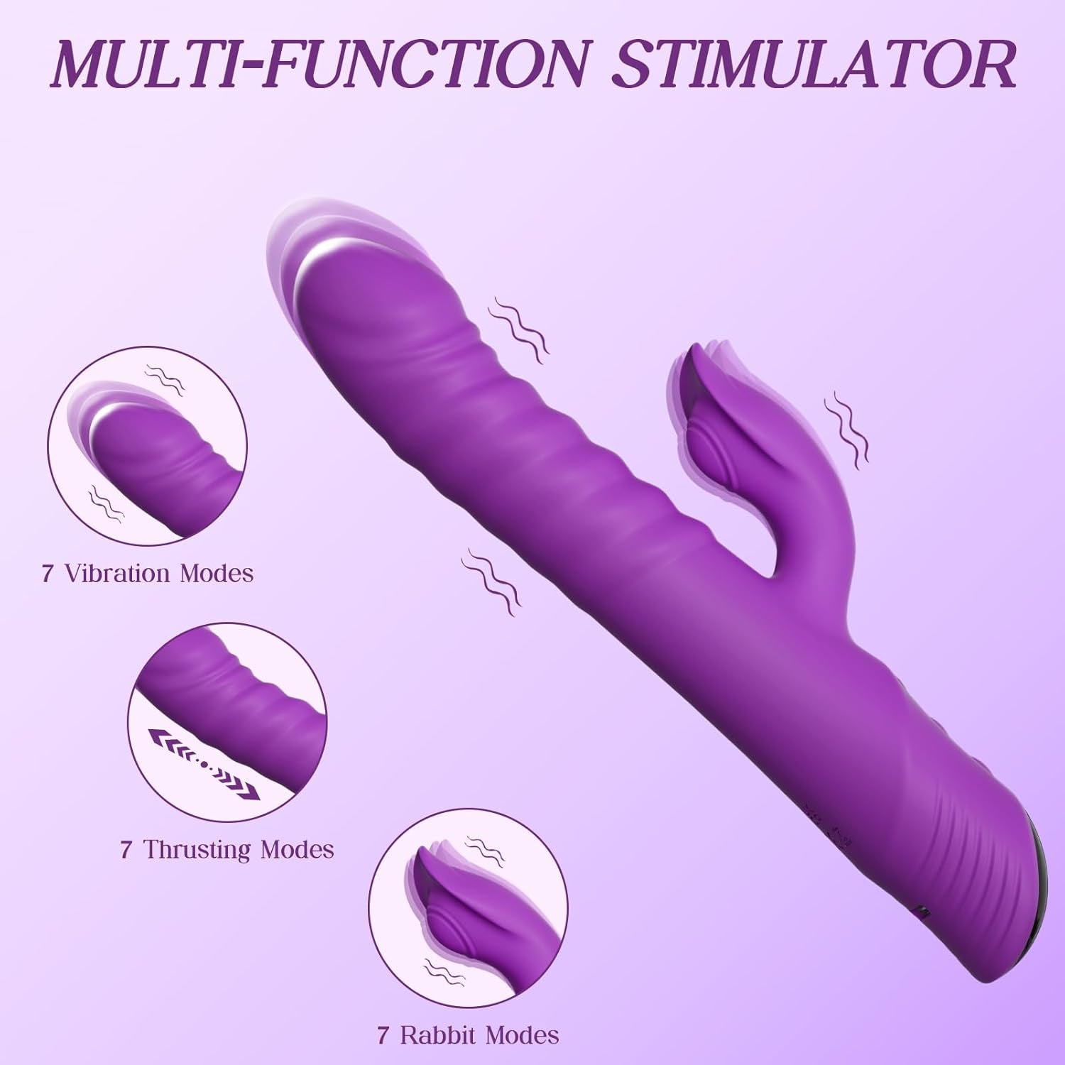 VantaFlex Thrusting Rabbit Vibrator 7 Modes Type-C Waterproof