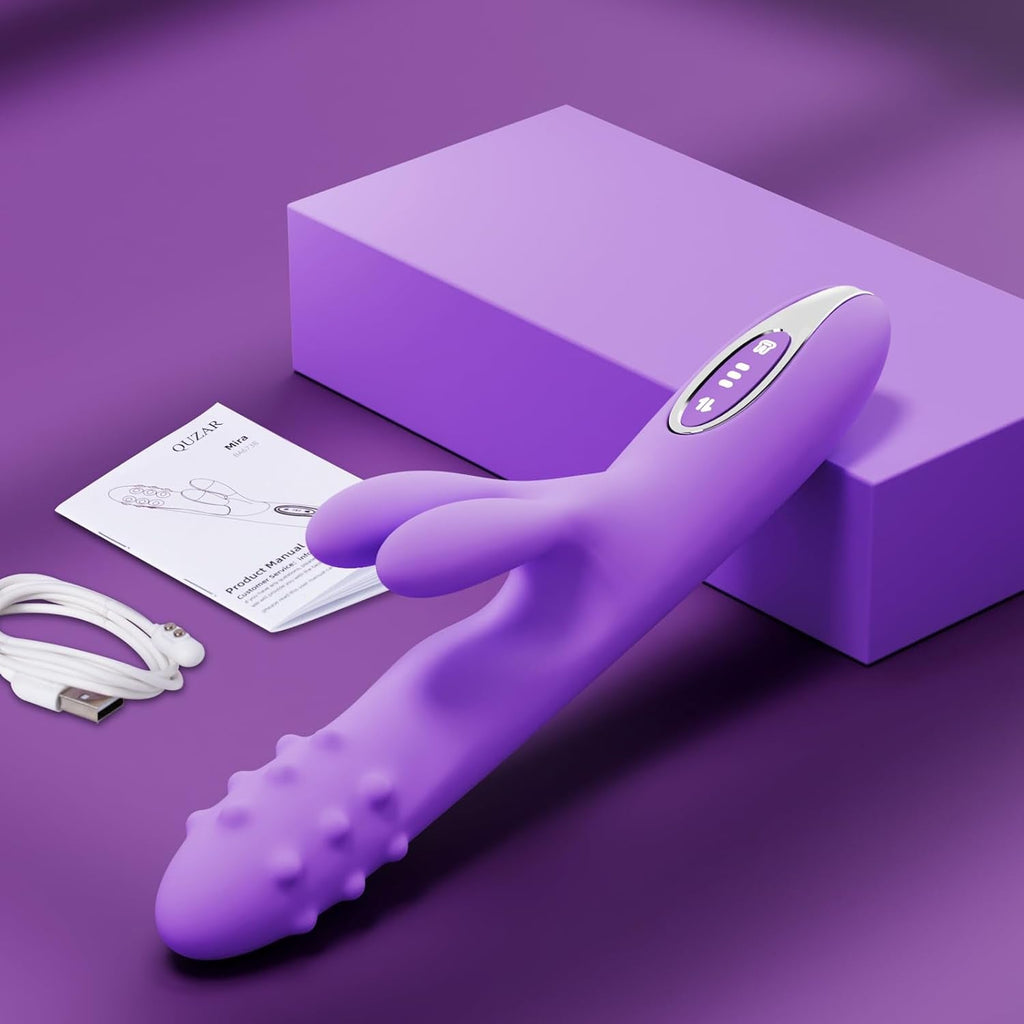 OrbitBead 360° Beads Thrusting Rabbit Vibrator 10 Modes Silicone