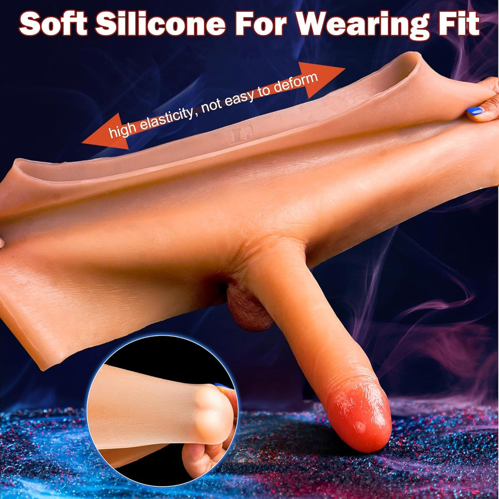 FlexSkin Strapless Silicone Dildo Panties 7 Inch