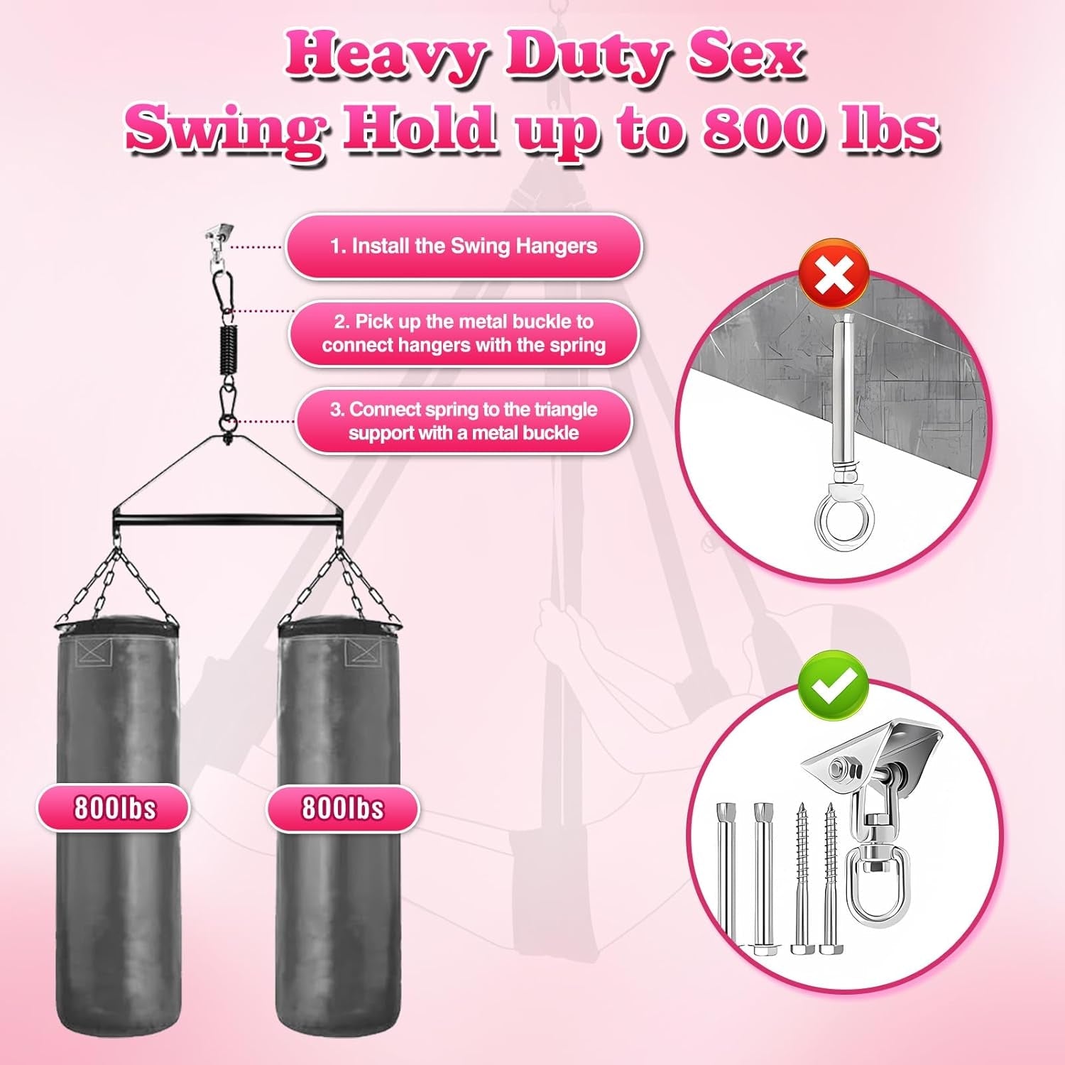 AveriX 360° Sex Swing with Padded Support