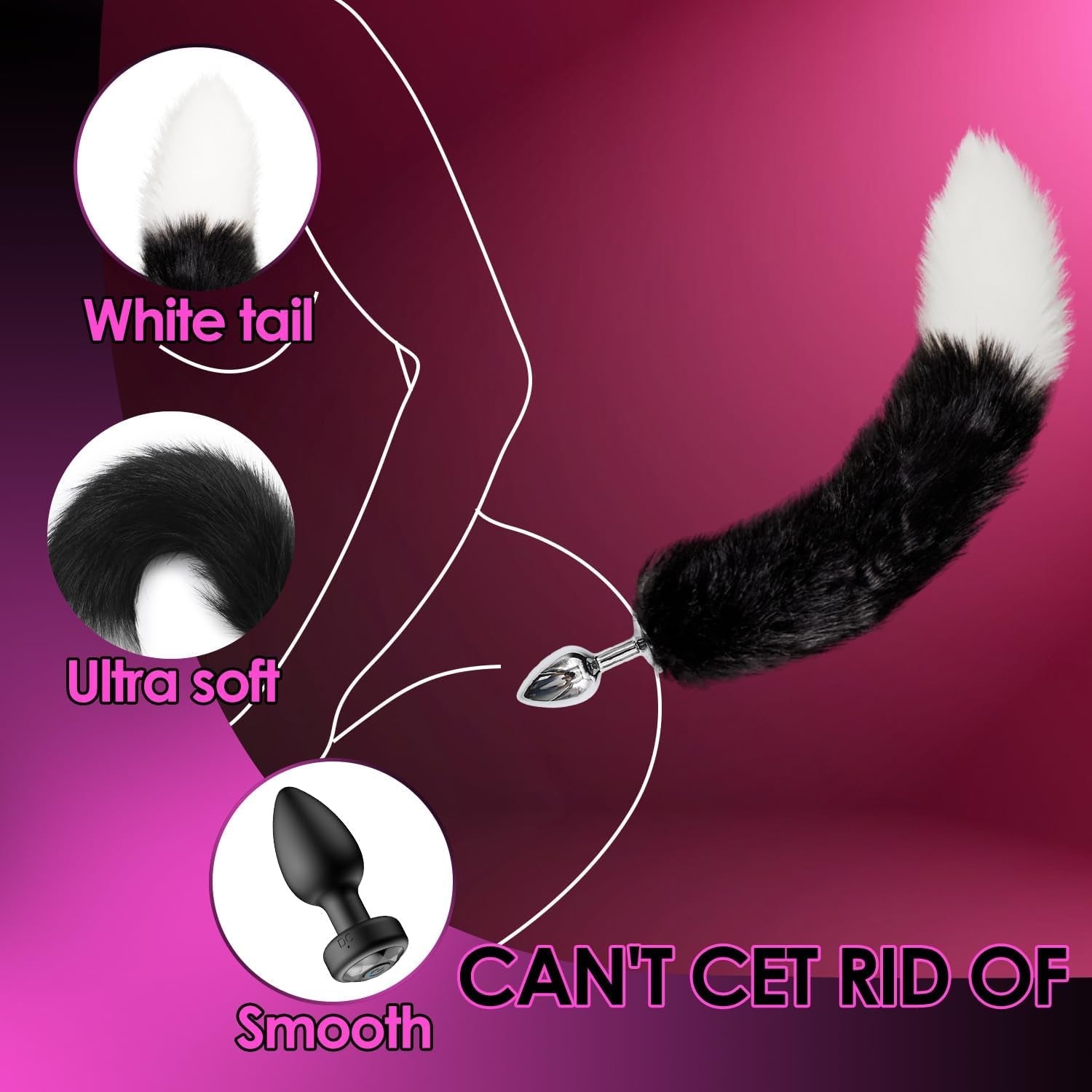DualPlay Remote Vibrating Plug & Fox Tail Anal Set