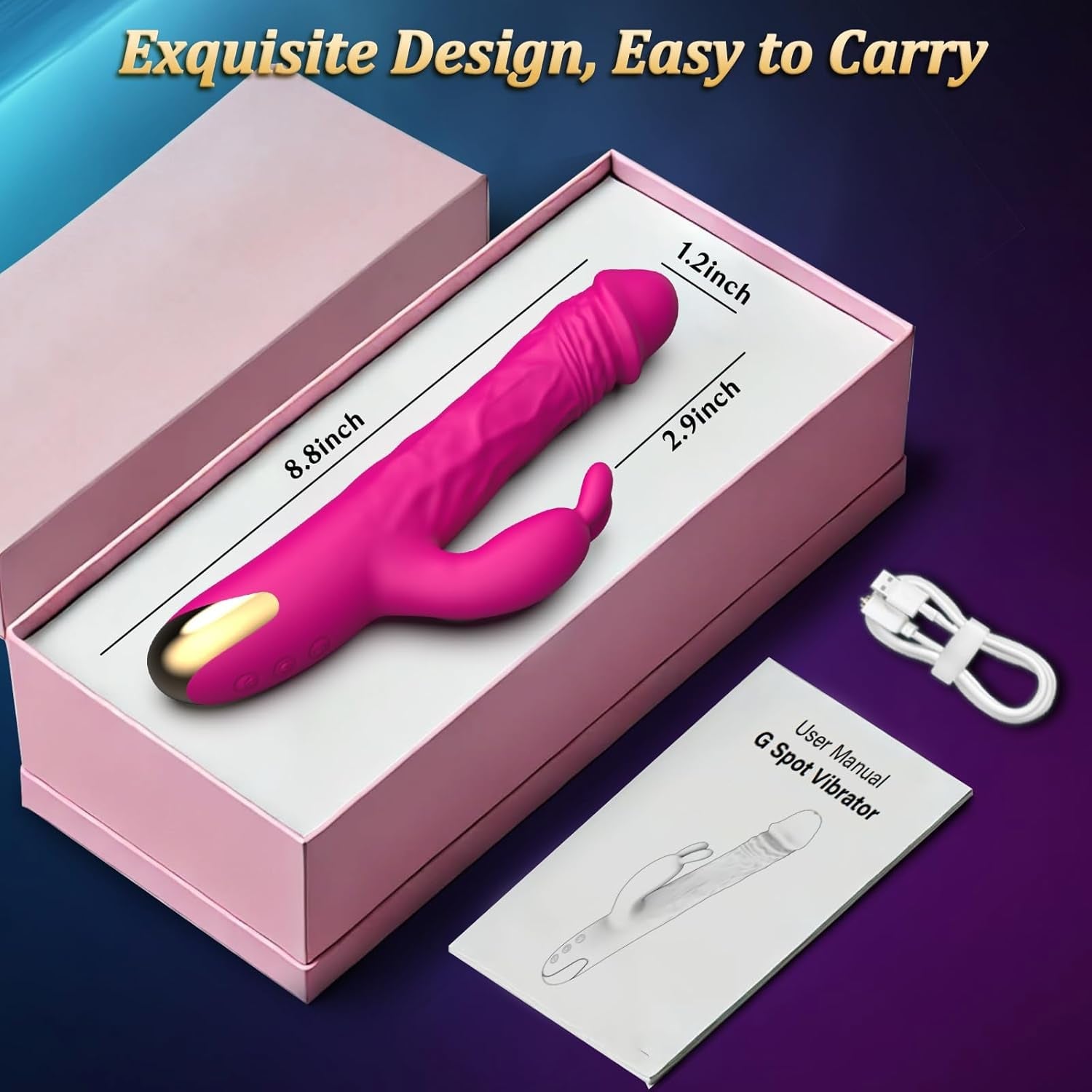 BlushCore Thrusting Rabbit Vibrator 5 Thrust 10 Modes Waterproof