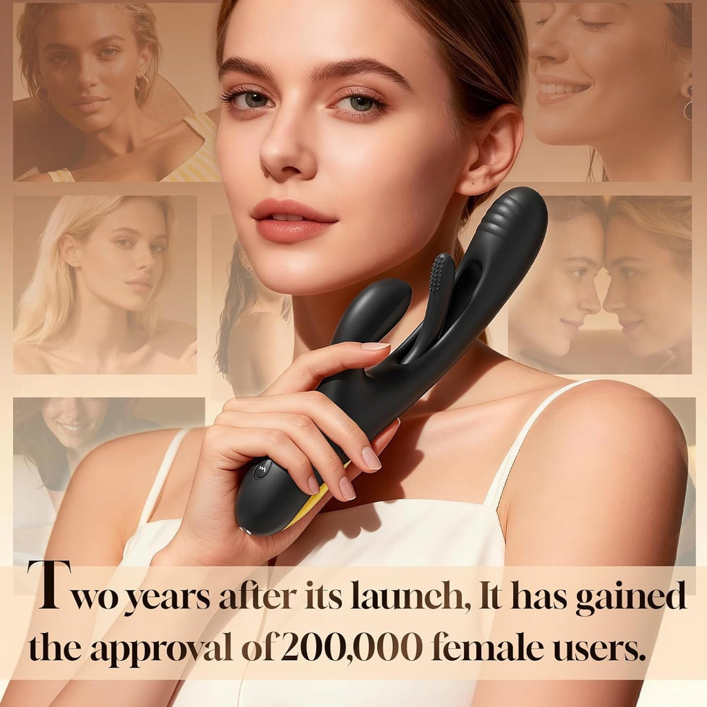 NoirPulse Rabbit Vibrator 14 Modes Flapping Waterproof