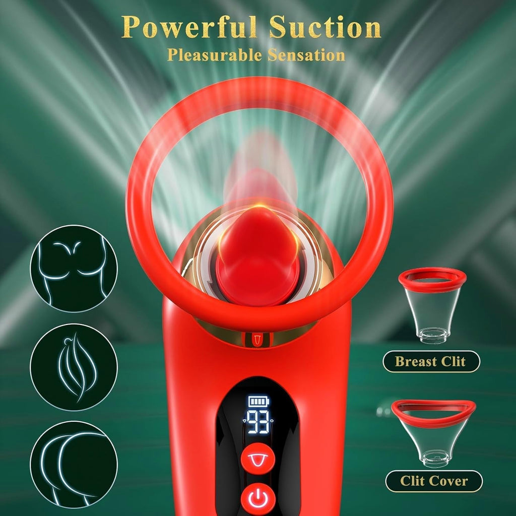 SilqueSync AI Rose Wand App Clitoral Sucker LCD Waterproof