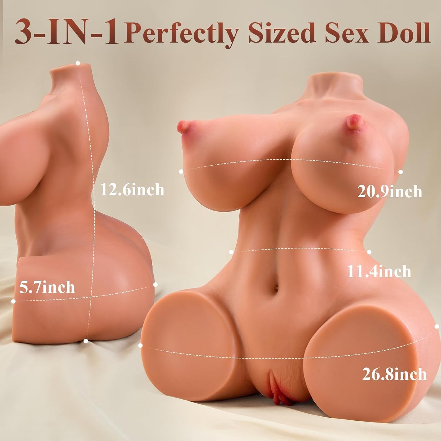 CoreForm 3-in-1 Torso Stroker Sex Doll 8LB
