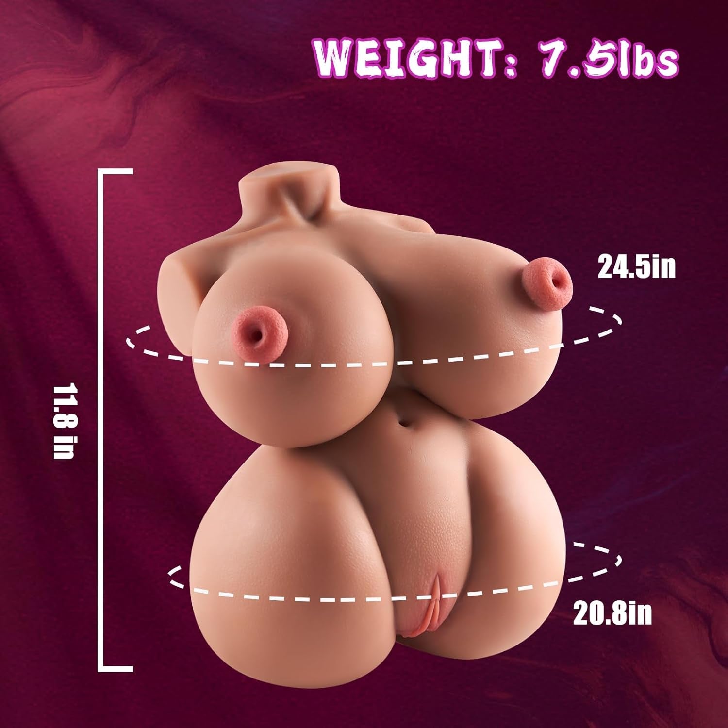 Luvexa 7.5lb 4-in-1 Sex Doll Torso Light Brown
