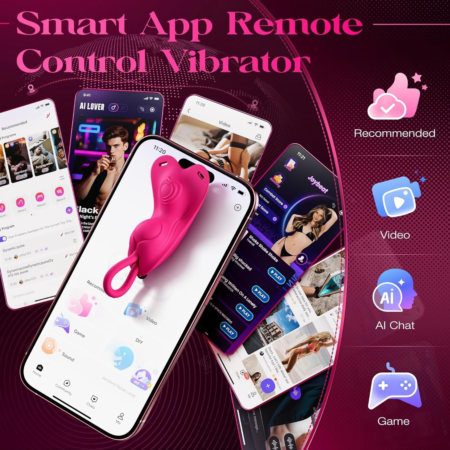 RoseSync Rose Wearable Panty Vibrator APP 10 Modes