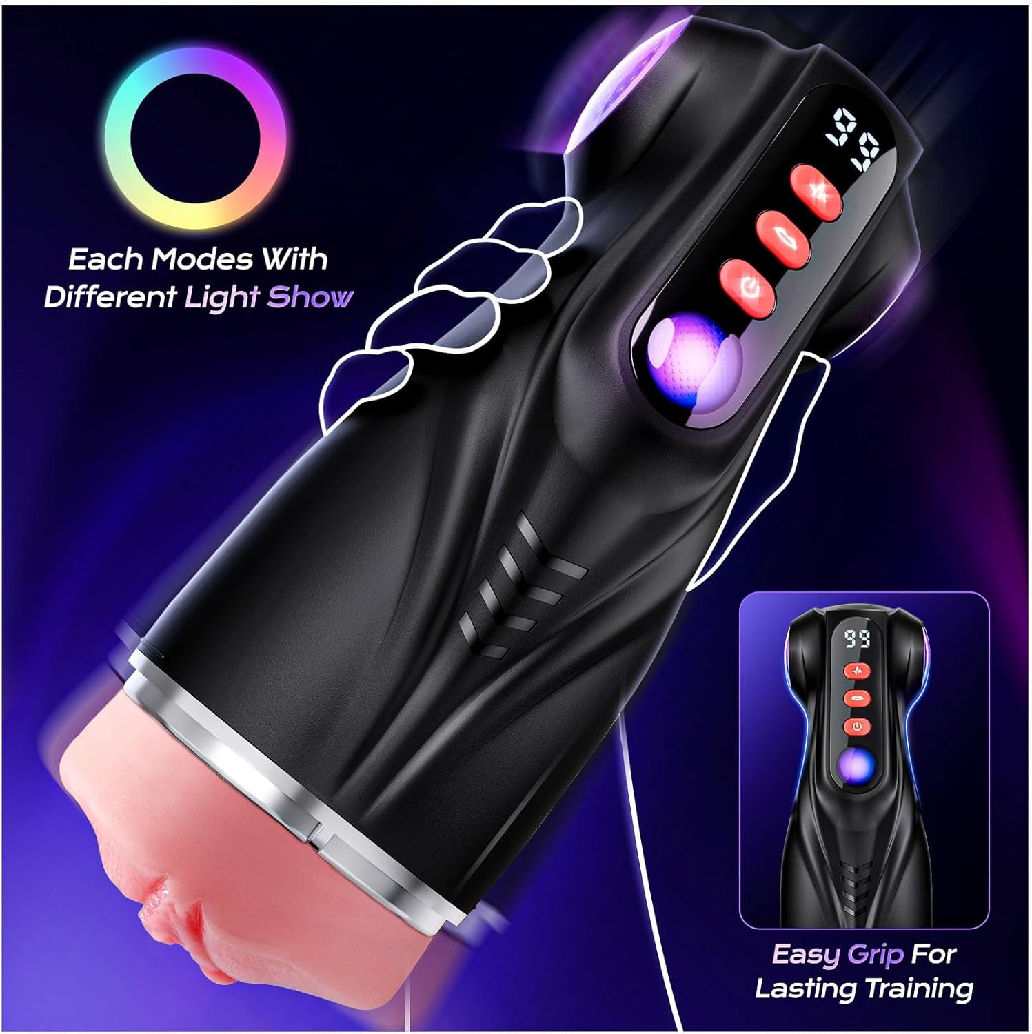 LumiSync AI Sync Pocket Pussy 3 Sleeves App Control Stroker