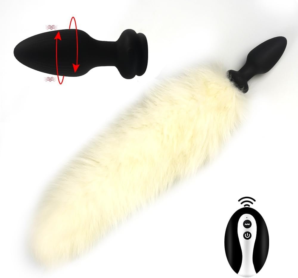 FrostPulse Remote Control Fox Tail Vibrating Anal Plug