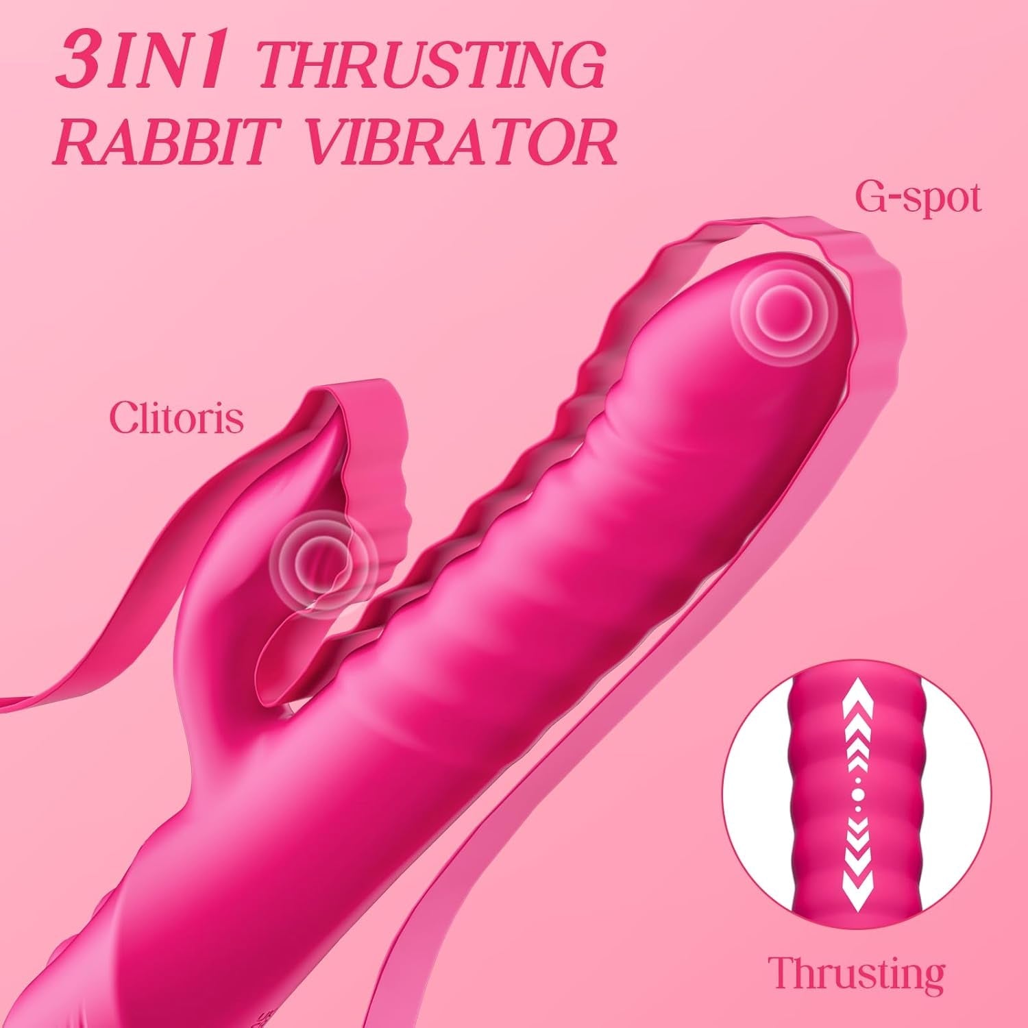 CeraThrust Rabbit Vibrator 7 Thrust 7 Modes Waterproof