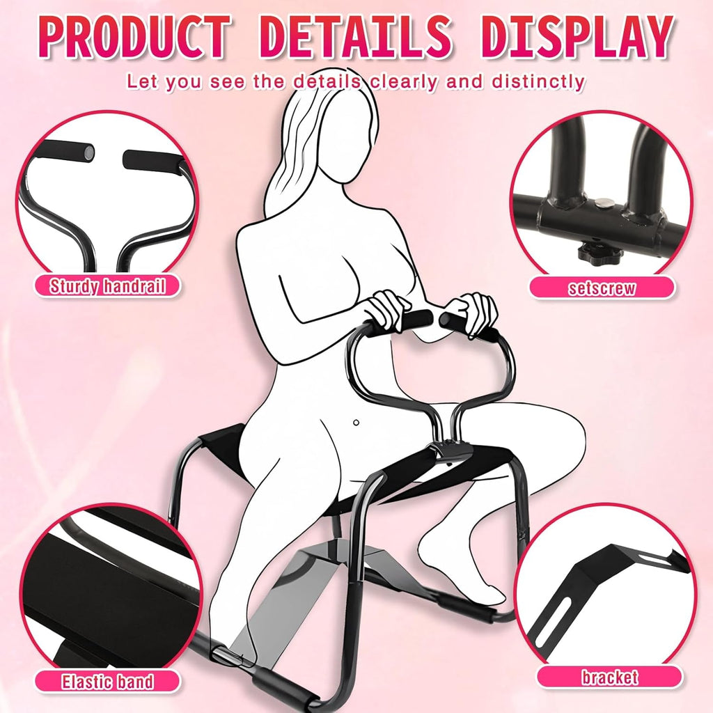 ControlBounce Adjustable Bouncing Sex Chair with Handrail