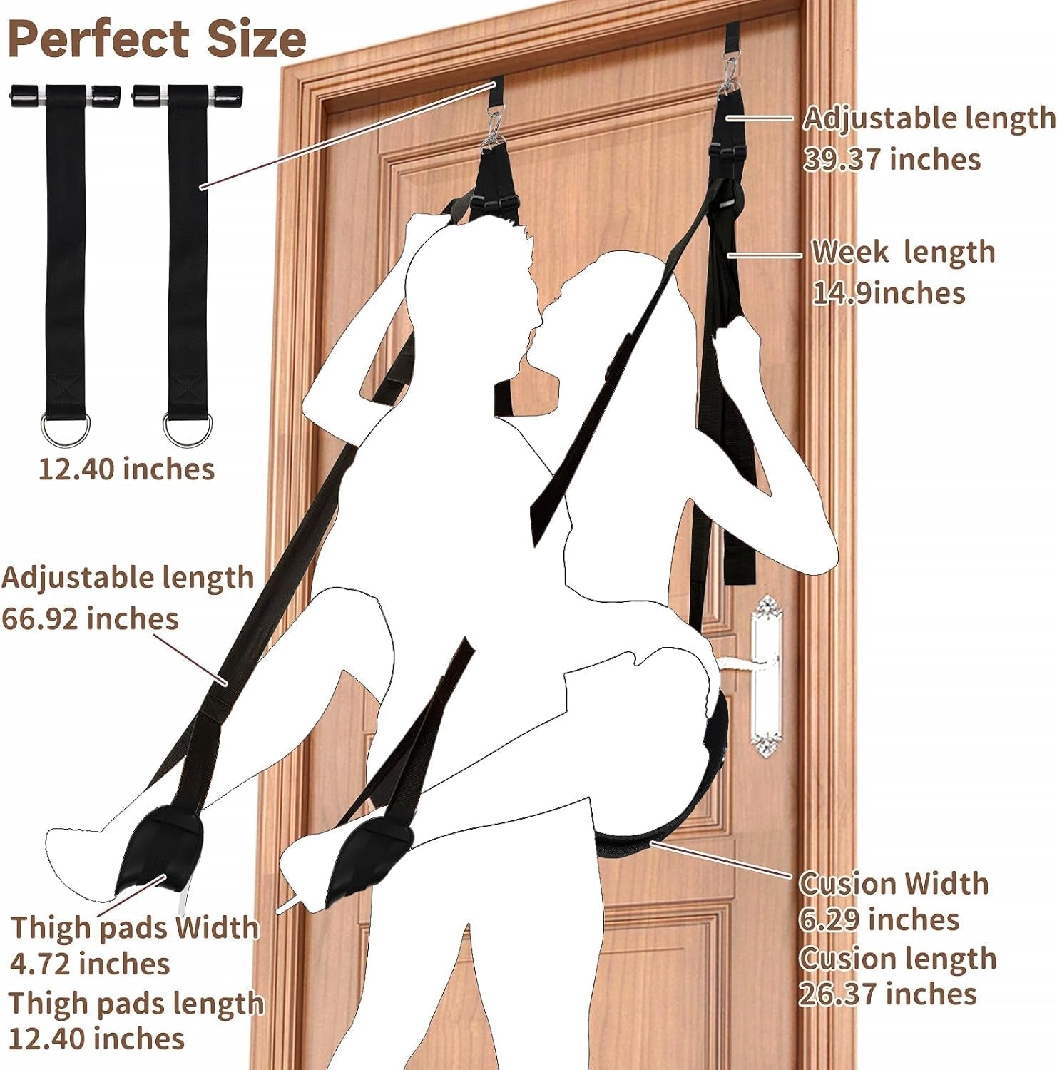 SilvarisX Door Sex Swing with Seat 300lb