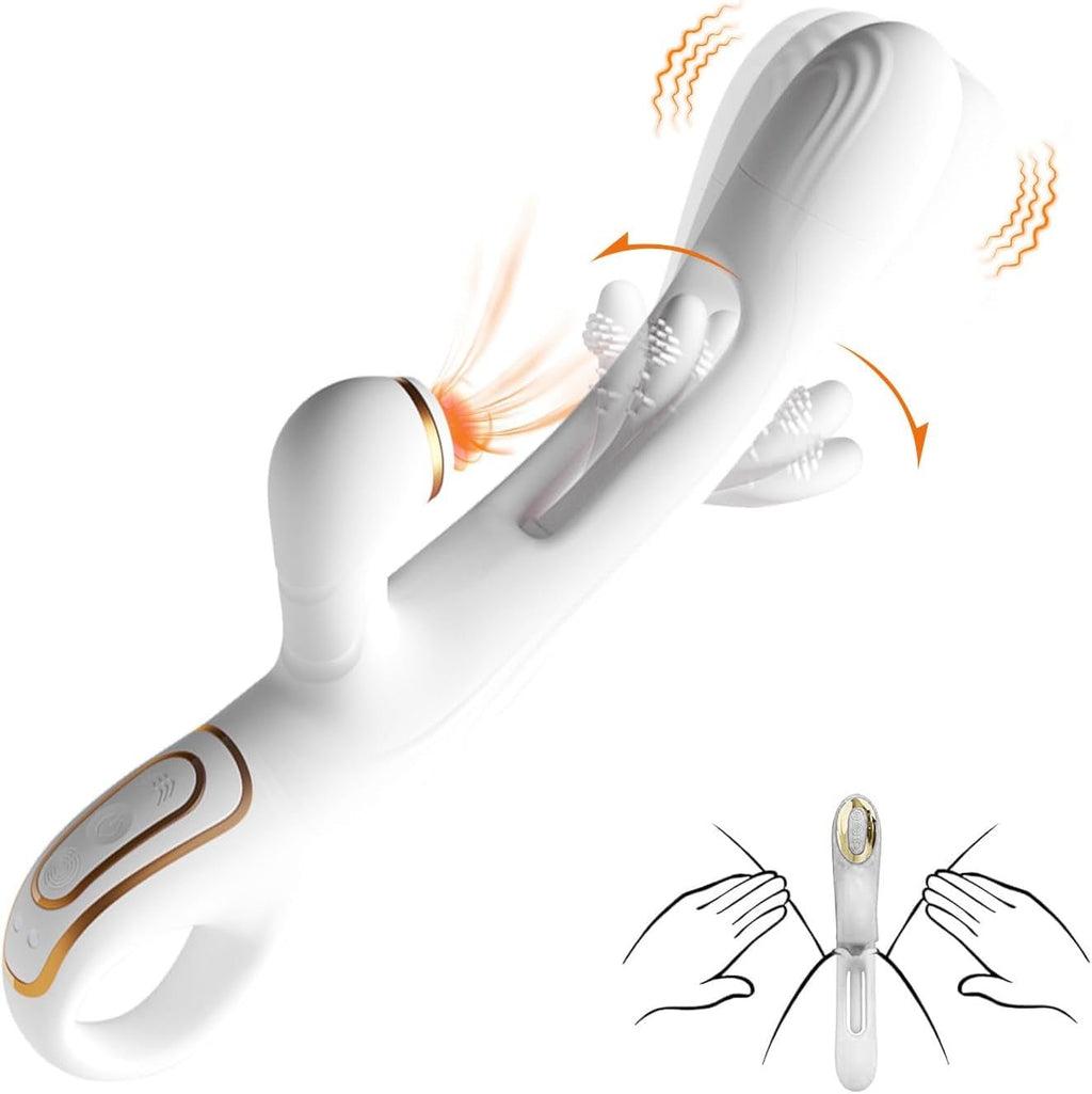 IvoryPulse Suction Rabbit Vibrator 3-in-1 Flapping Modes