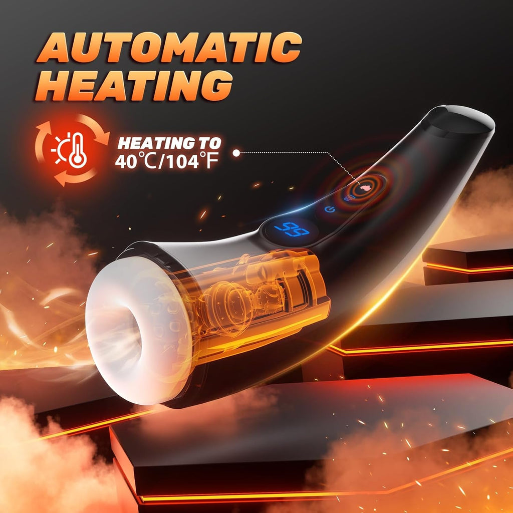 HeatSync APP Male Masturbator Heating Suction Vibrator