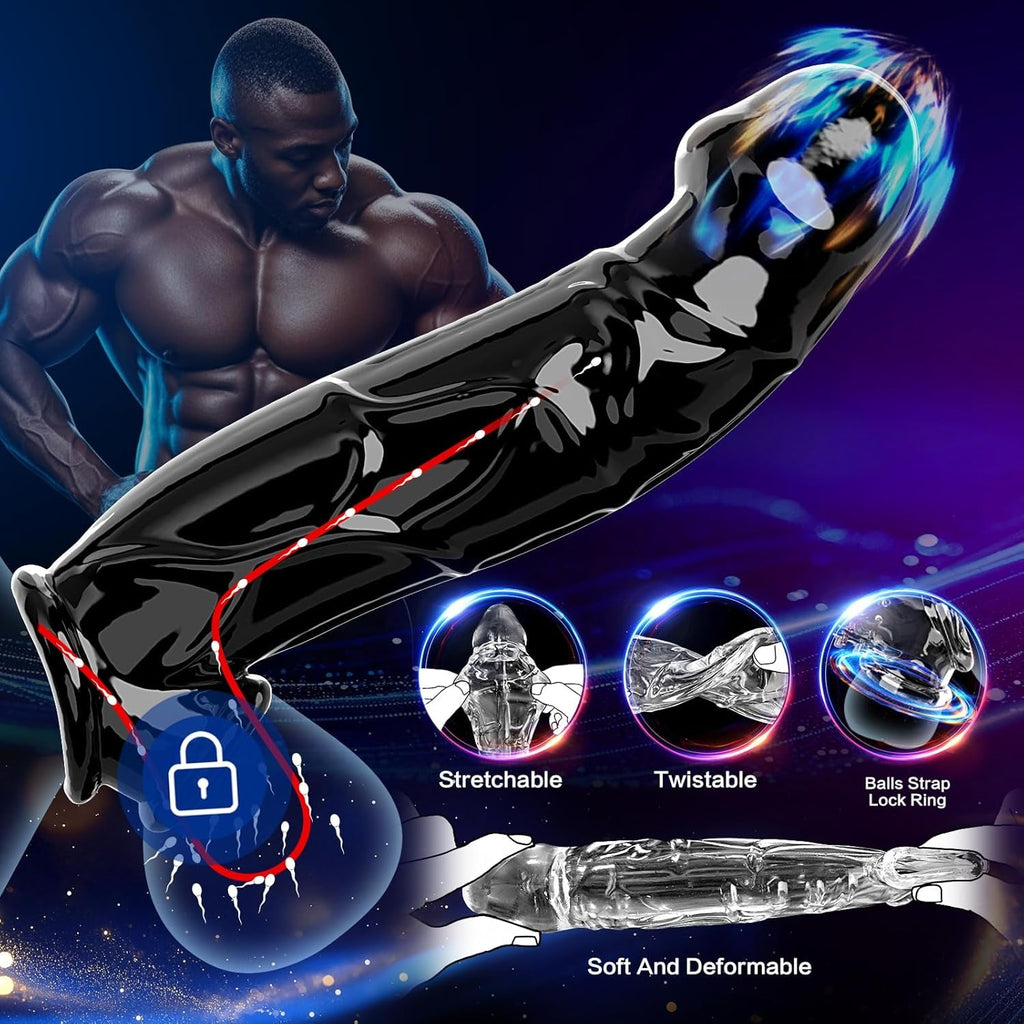 FlexTrio 3 Size Penis Sleeve Set TPE Extender Rings