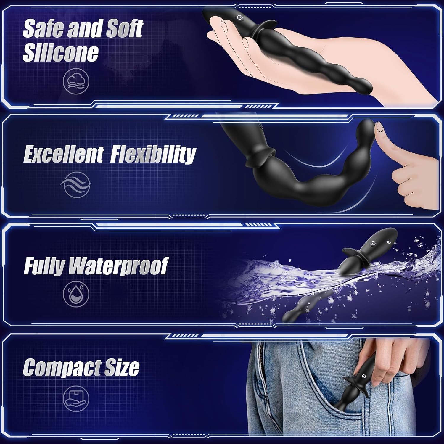 CoreWave App-Controlled Anal Beads Prostate Vibrator