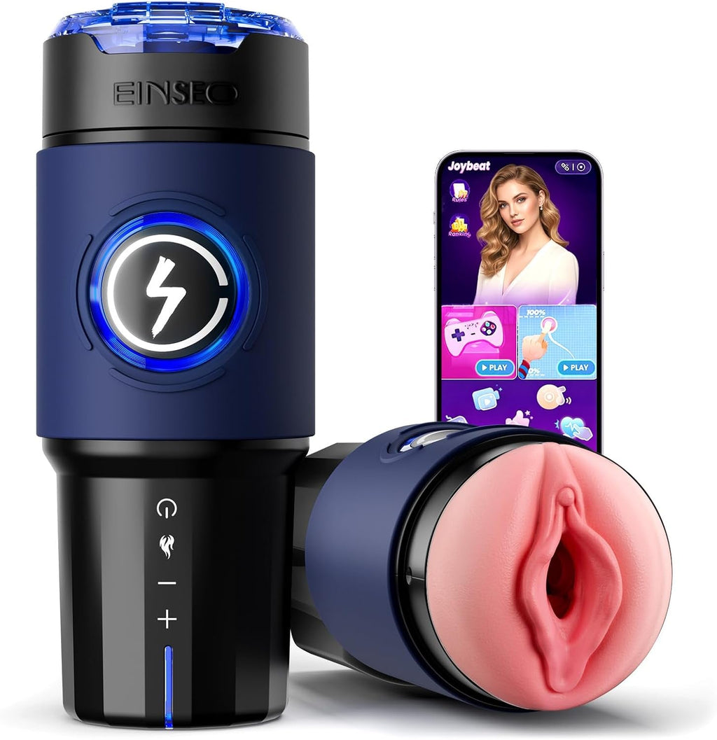 SynchroHeat AI App Thrusting Heated Pocket Pussy Stroker