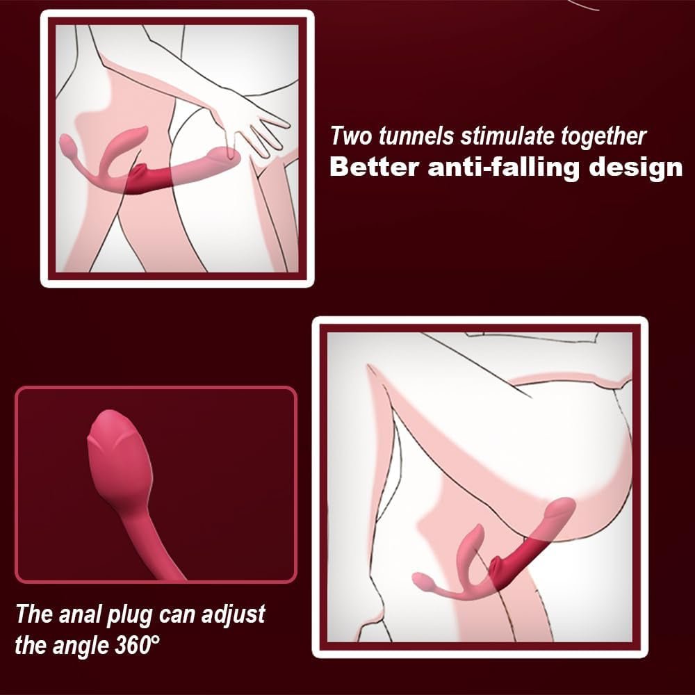 QuadSync Triple Head Strapless Strap On Vibrator
