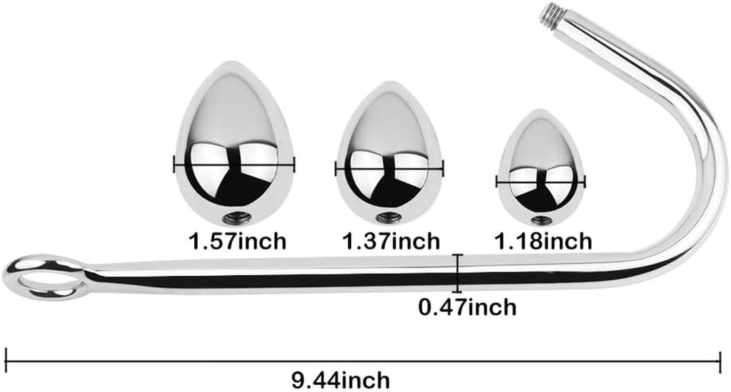 HeartSteel Stainless Steel Anal Hook 3 Balls