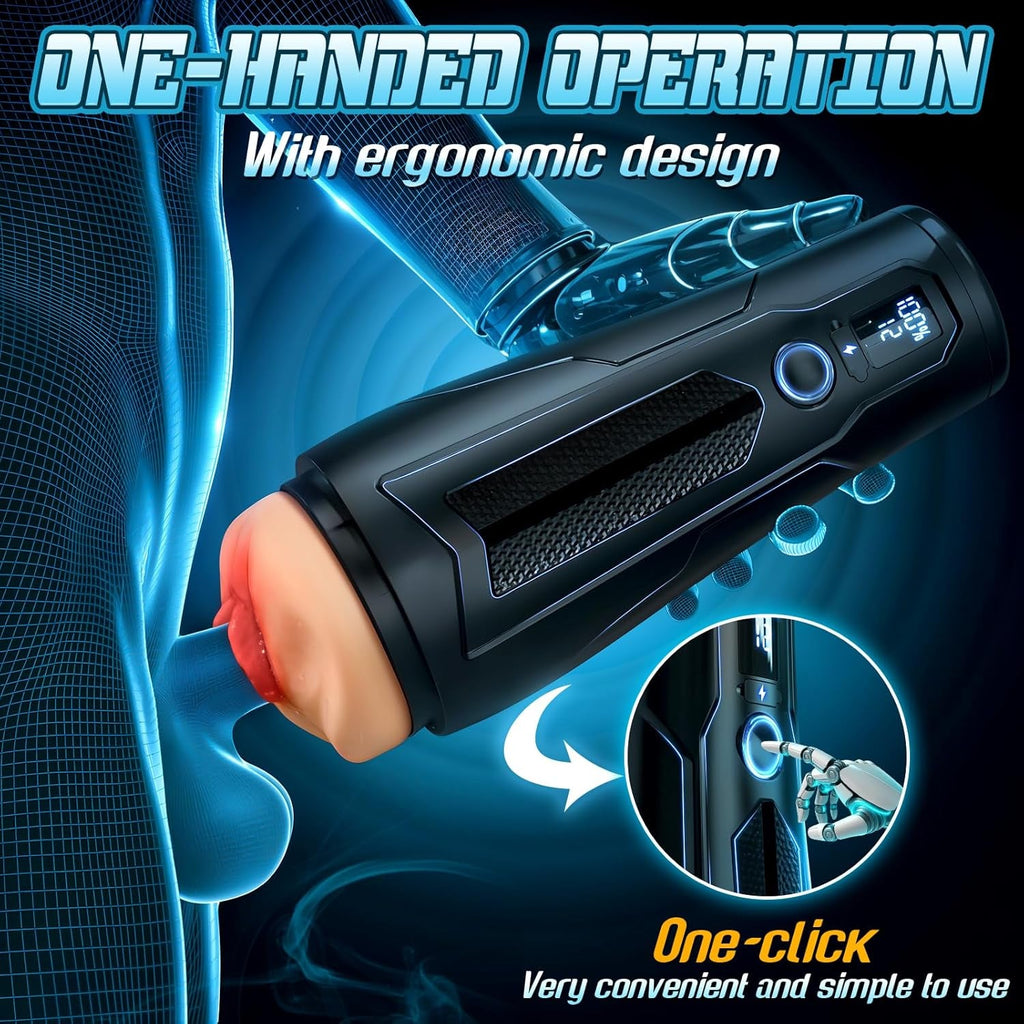 VortexVault Realistic Pocket Pussy 12 Mode Vibrating Stroker