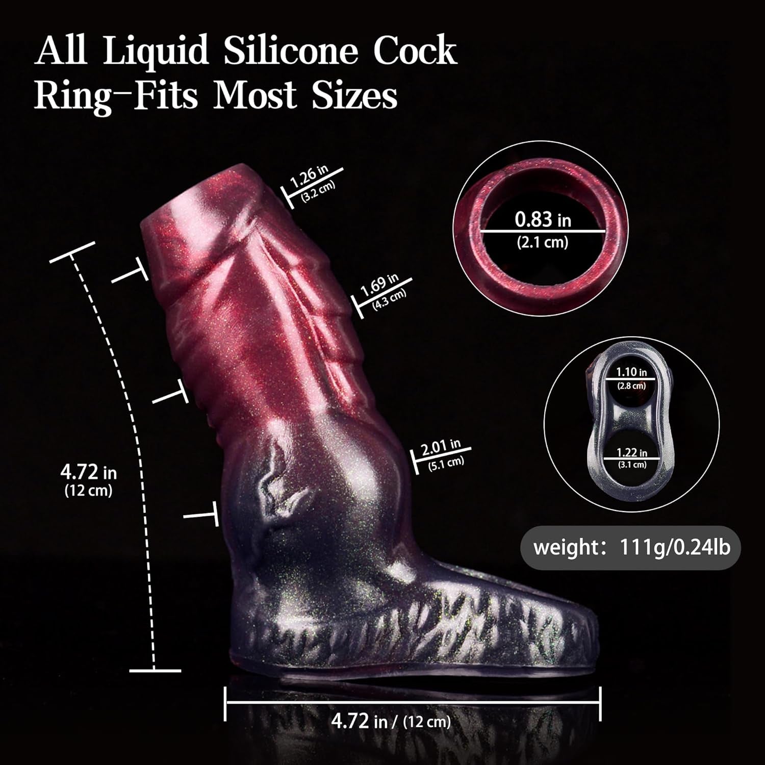 KnotForce Knot Penis Sleeve Ring Girth Enhancer Silicone