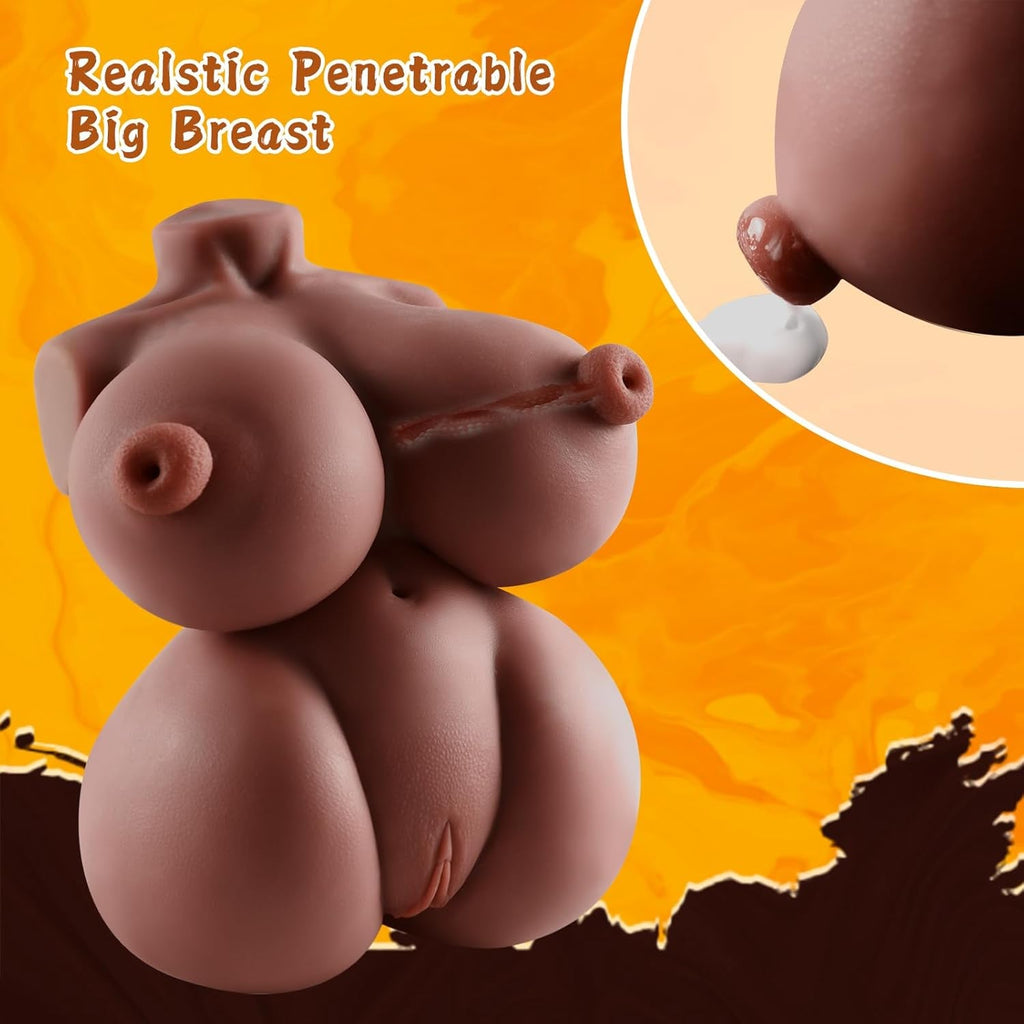 NyxaraX 7.5lb Brown 4-in-1 Sex Doll Torso TPE