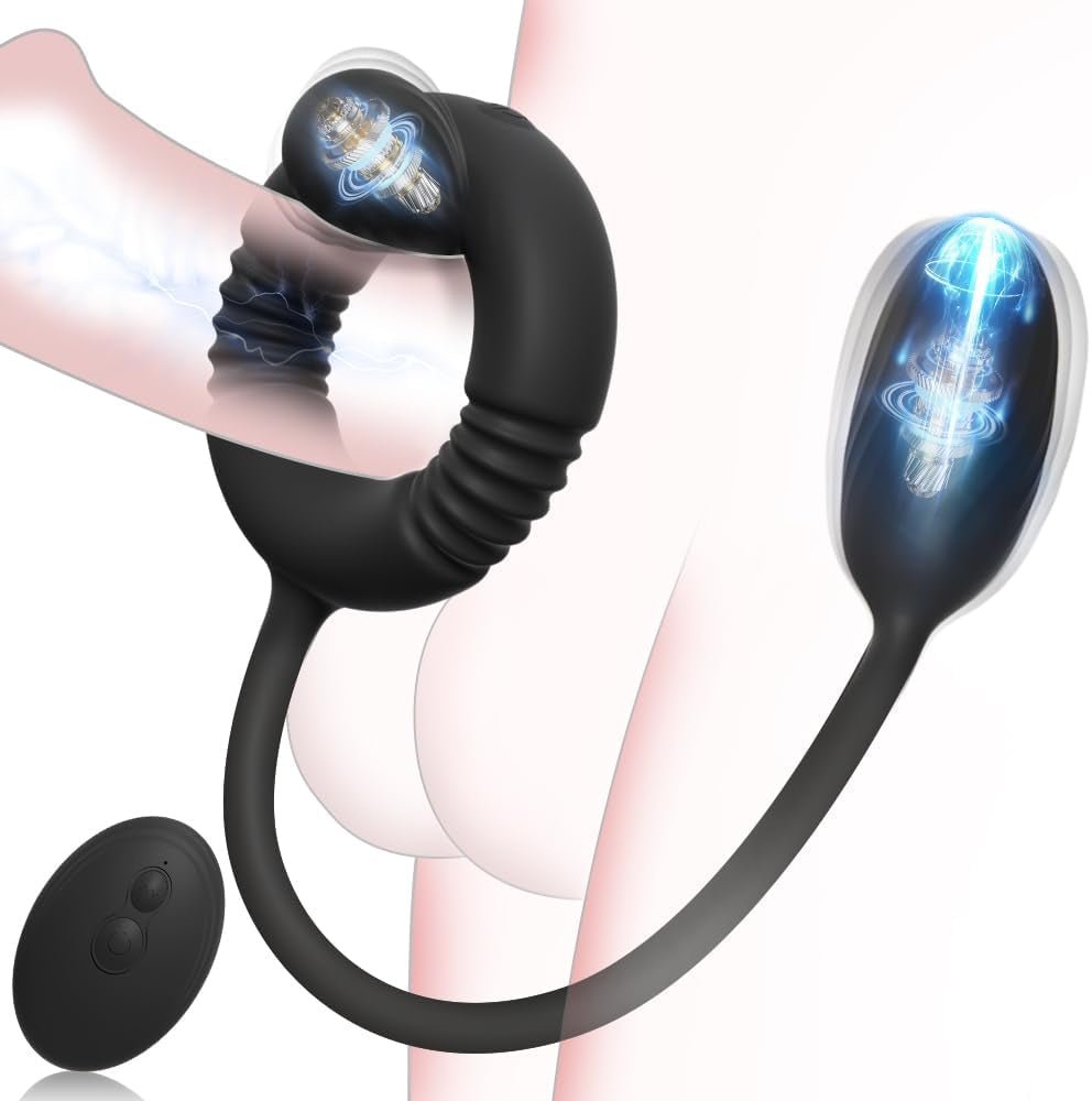 NexusForce Remote Cock Ring Prostate Massager 10 Modes Silicone