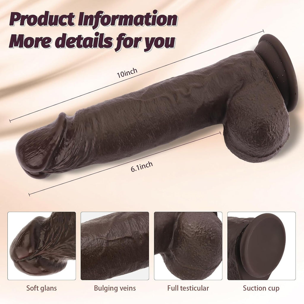 DualCore 9.8” Squirting Foreskin Dildo Dual Layer Suction