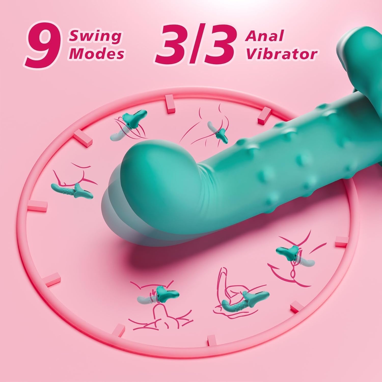 RosePulse Thrusting Vibrator Machine 9×9 Modes