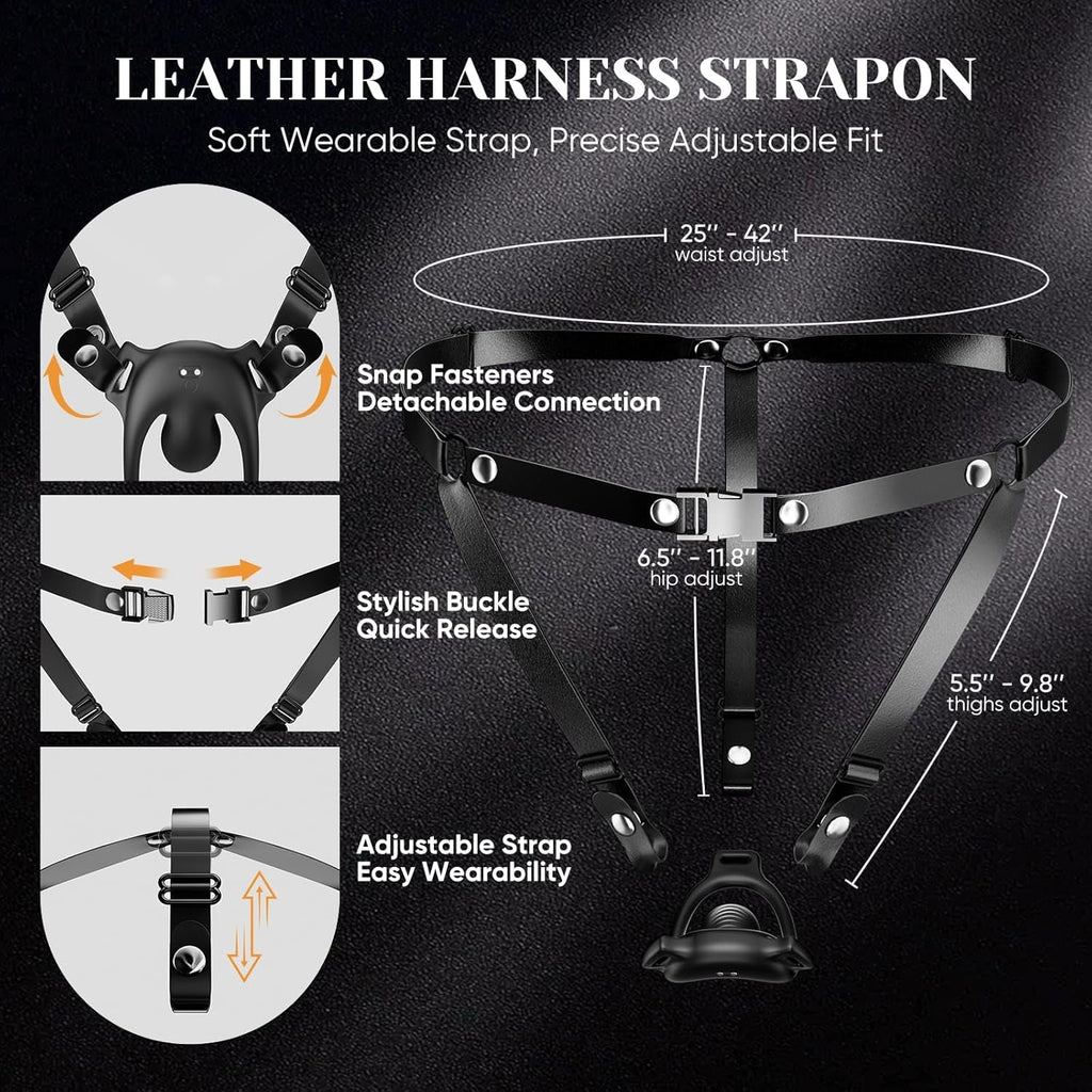 NoirControl Cock Ring Clit Vibrator Remote Harness 9 Modes