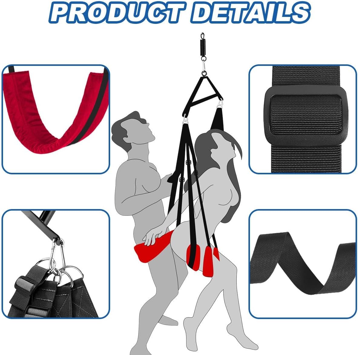 VireliX 360° Door Sex Swing Wide Seat 400lb