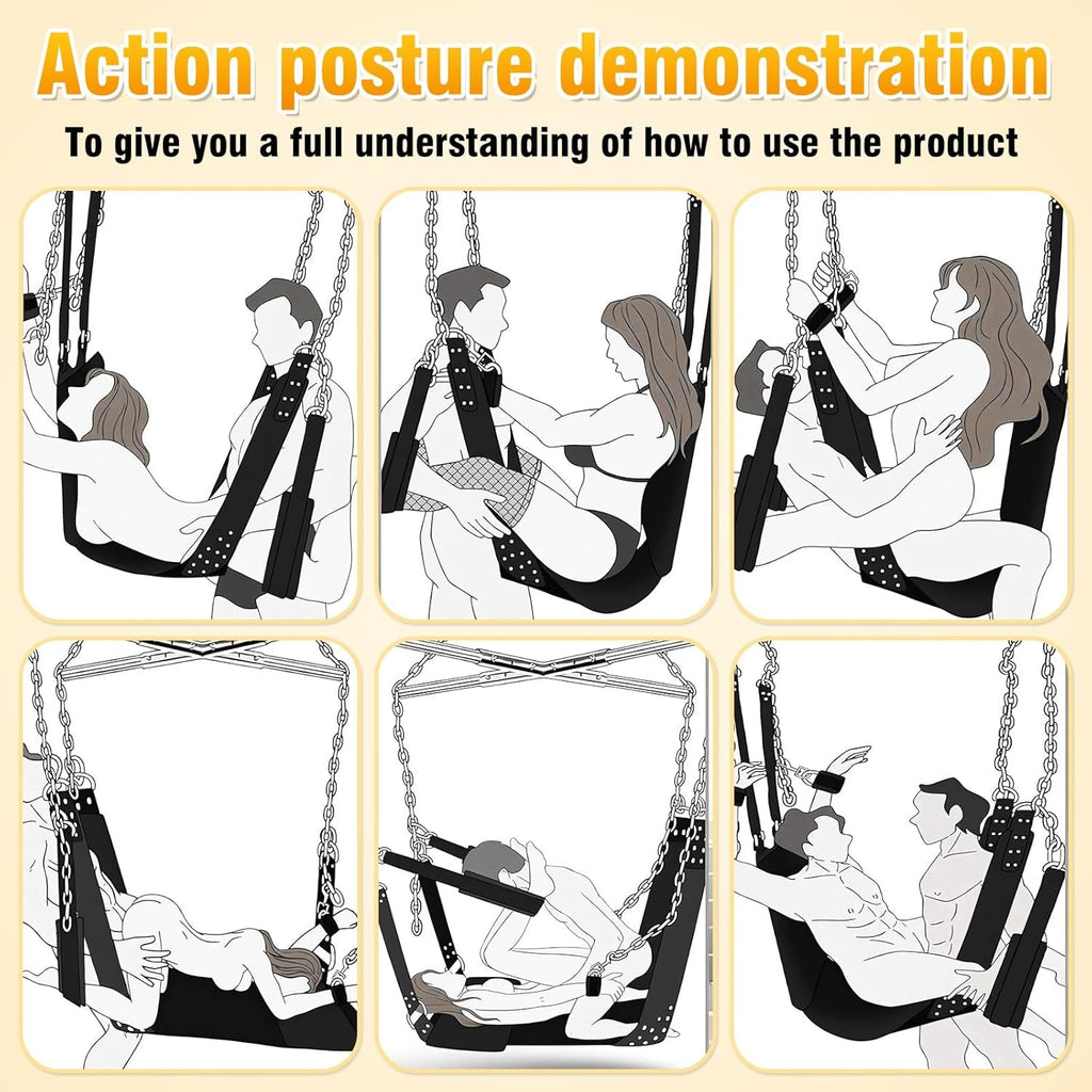 SteelRise Adjustable Heavy-Duty Ceiling Sex Swing