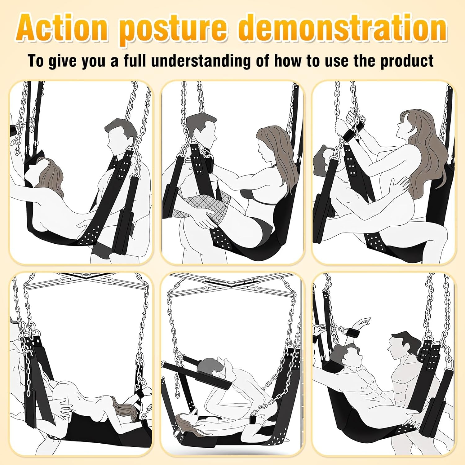 SteelRise Adjustable Heavy-Duty Ceiling Sex Swing