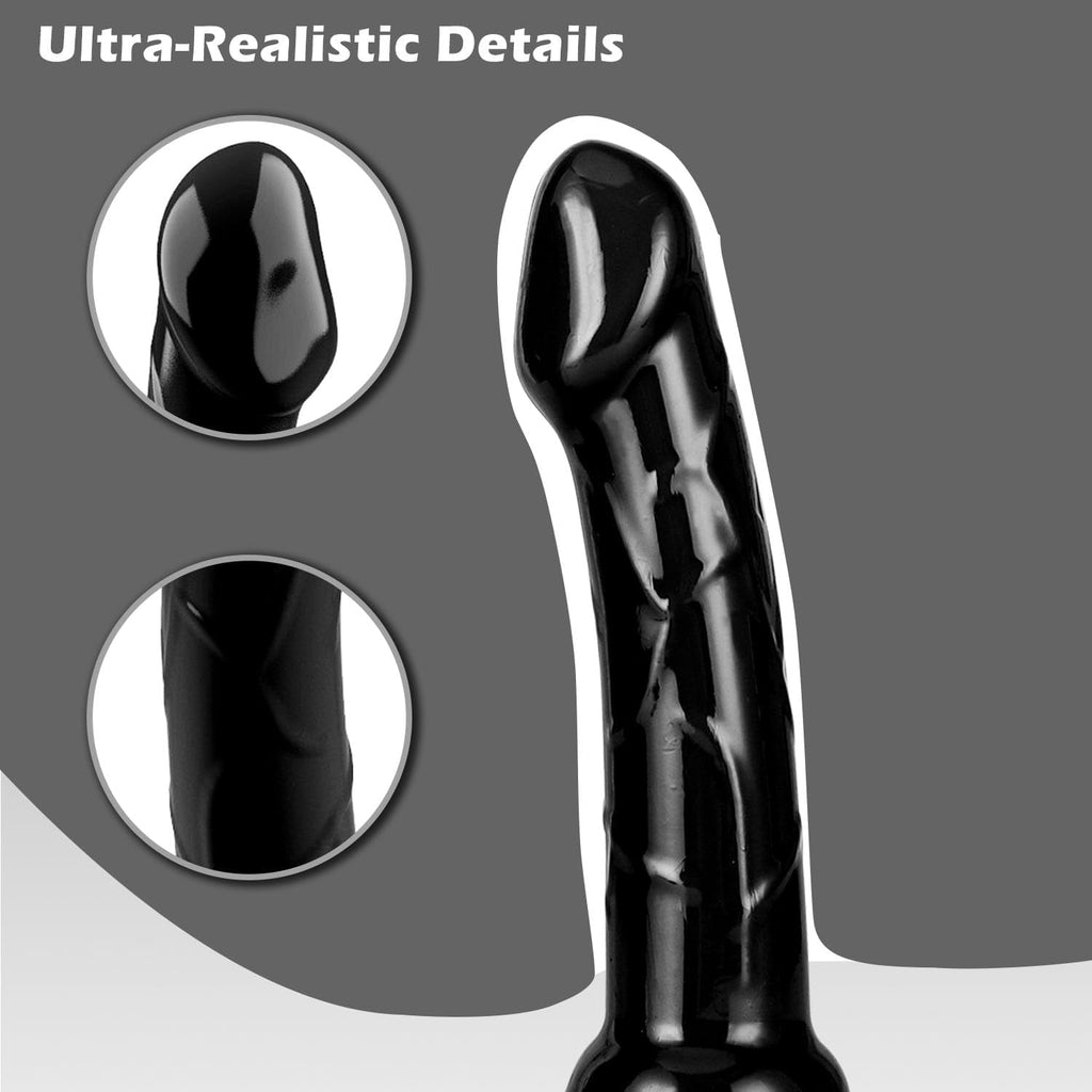 ObsidianXII Ebony Strap-On Harness with Dual Dildos