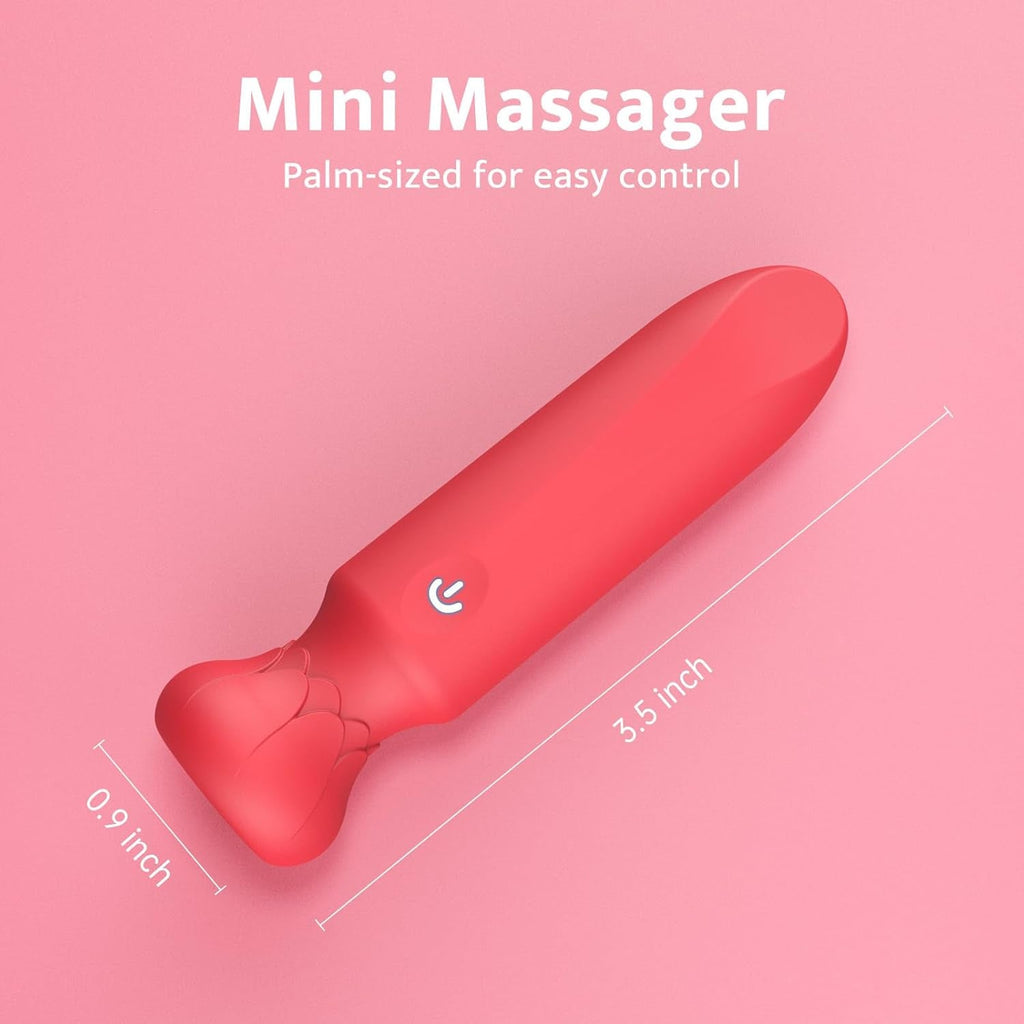 LotusLuxe Mini Bullet Vibrator 10 Modes Waterproof Rechargeable