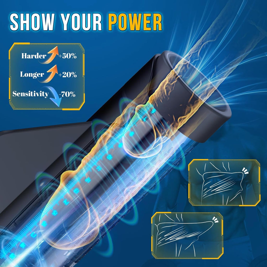 AquaPulse Penis Pump 9 Modes Waterproof Trainer