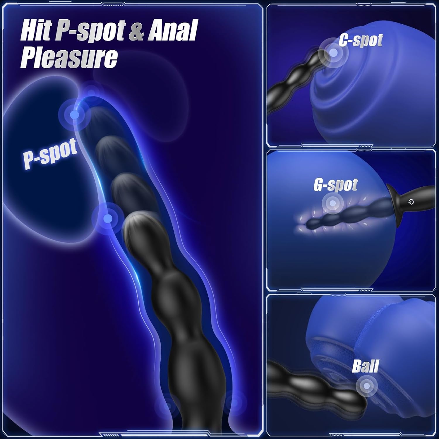 CurveSync App-Controlled Anal Beads Prostate Vibrator