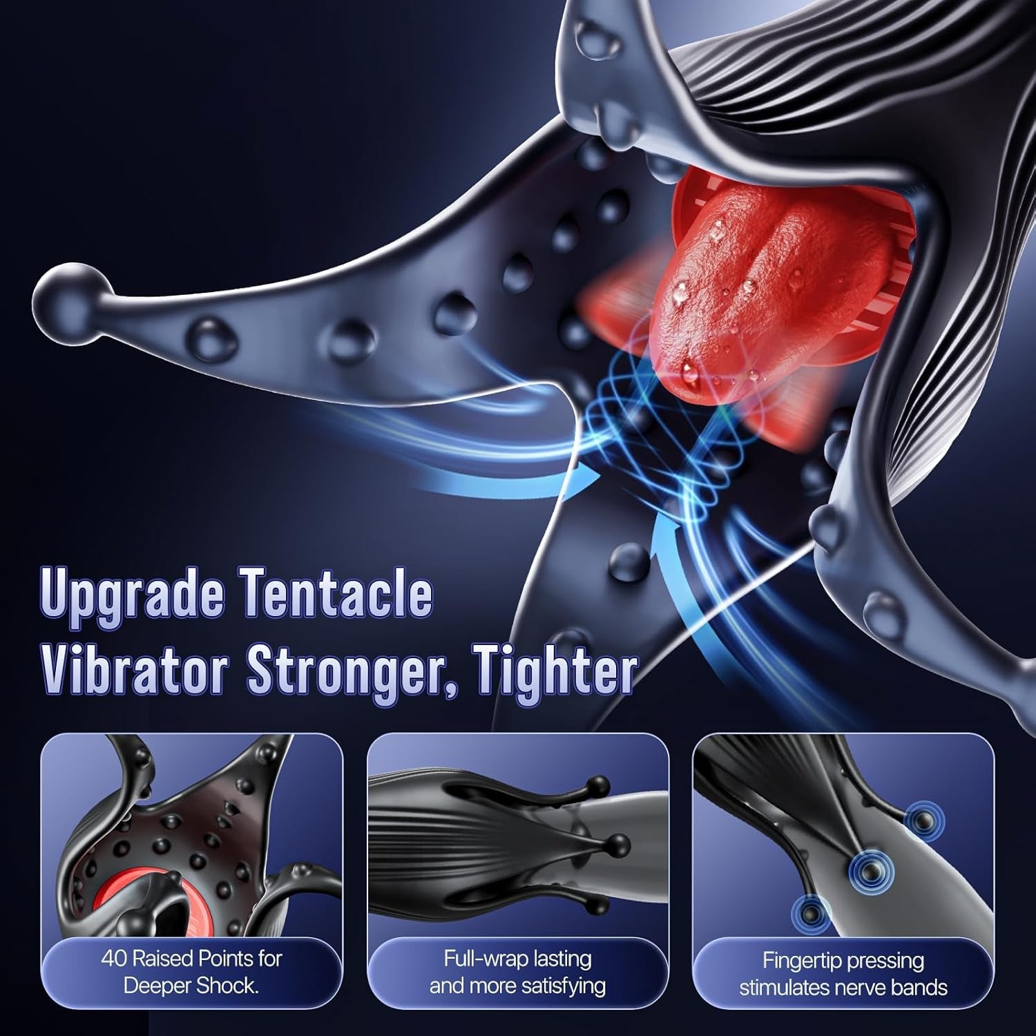LushTentacle Training Licking Vibrator 10 Modes Sleeve