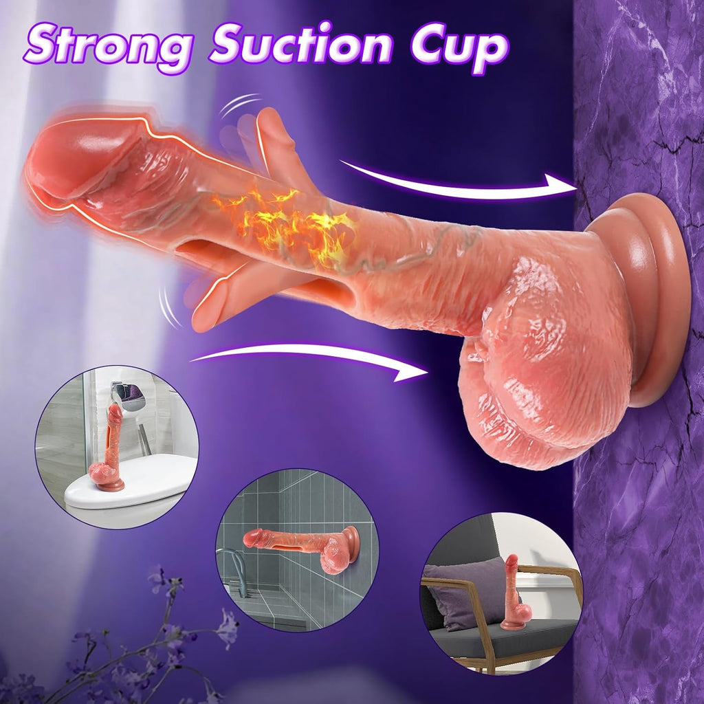 HeatPulse Remote Control Dildo 9 Flapping Vibrating Heating