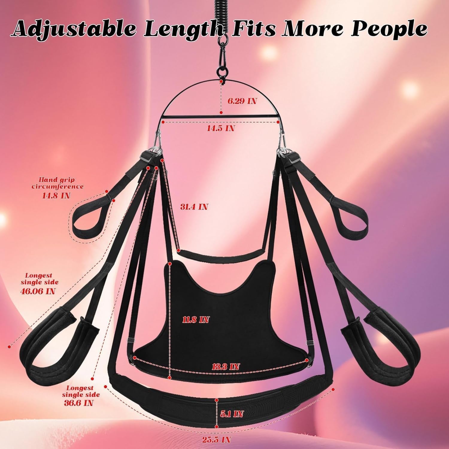 VortexLift Premium 360° Adjustable Sex Swing 800lb