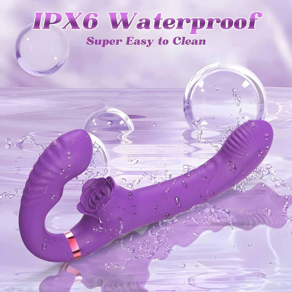 VeloraSync Strapless Strap On Double Ended Vibrator