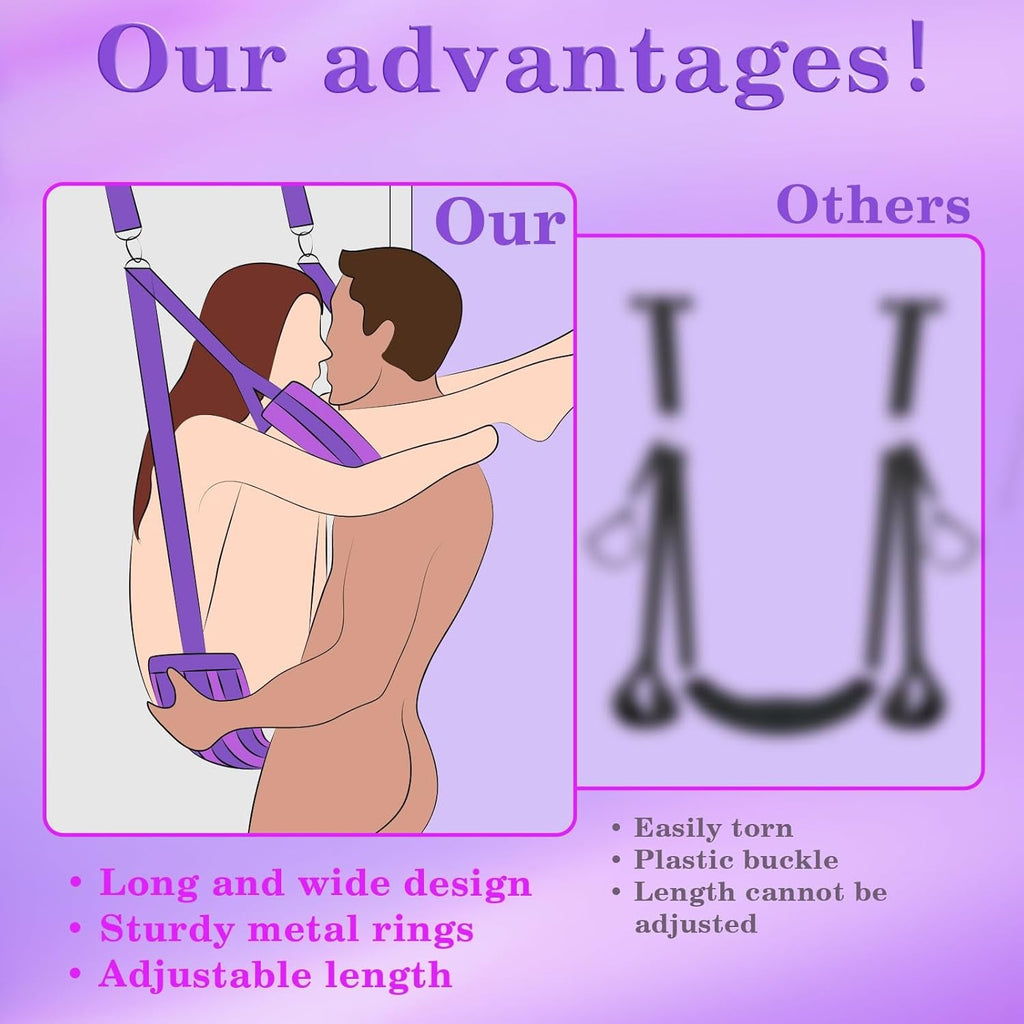 ComfortGrip Door Sex Swing with Cushions & Restraints