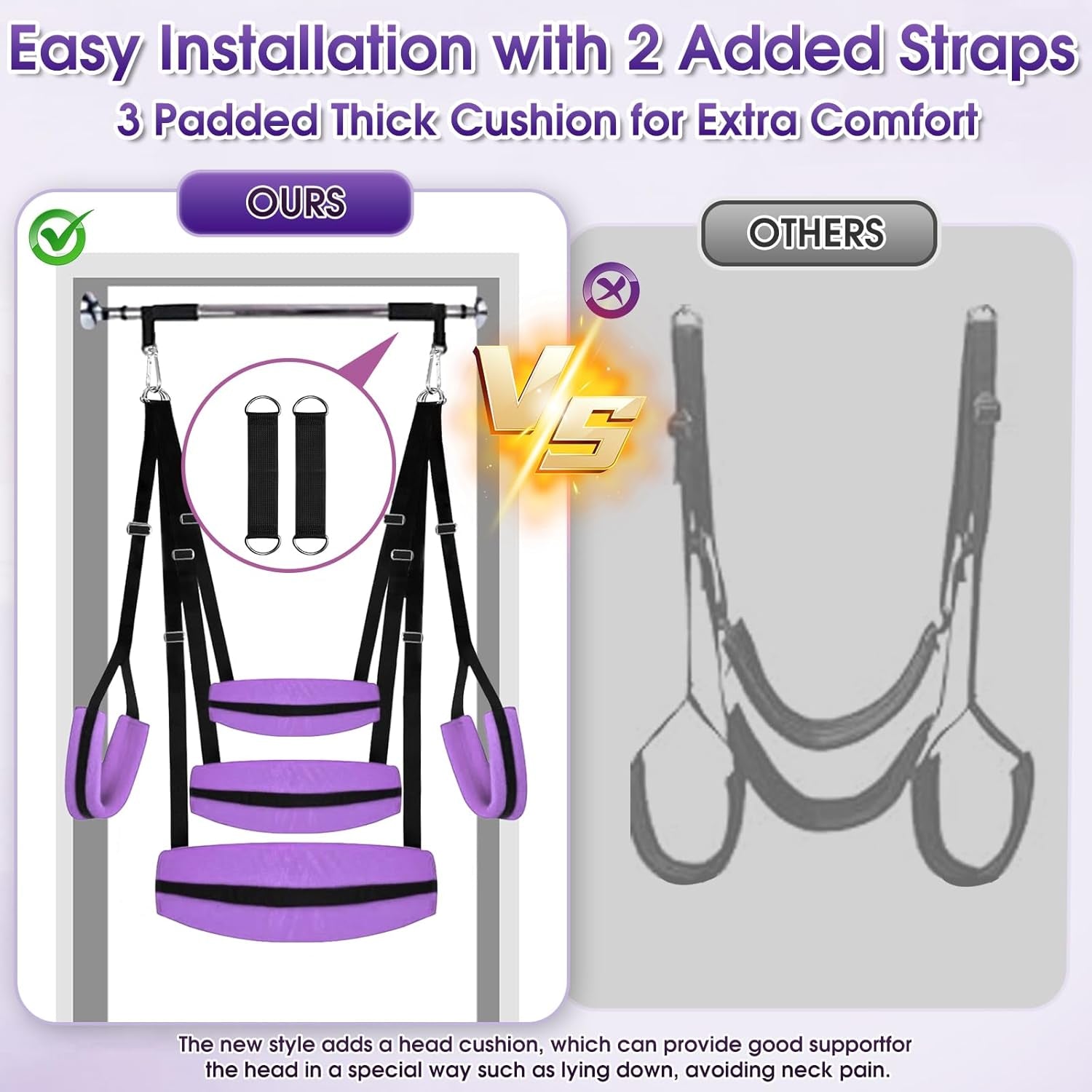 VioletBond Purple BDSM Sex Swing Adjustable