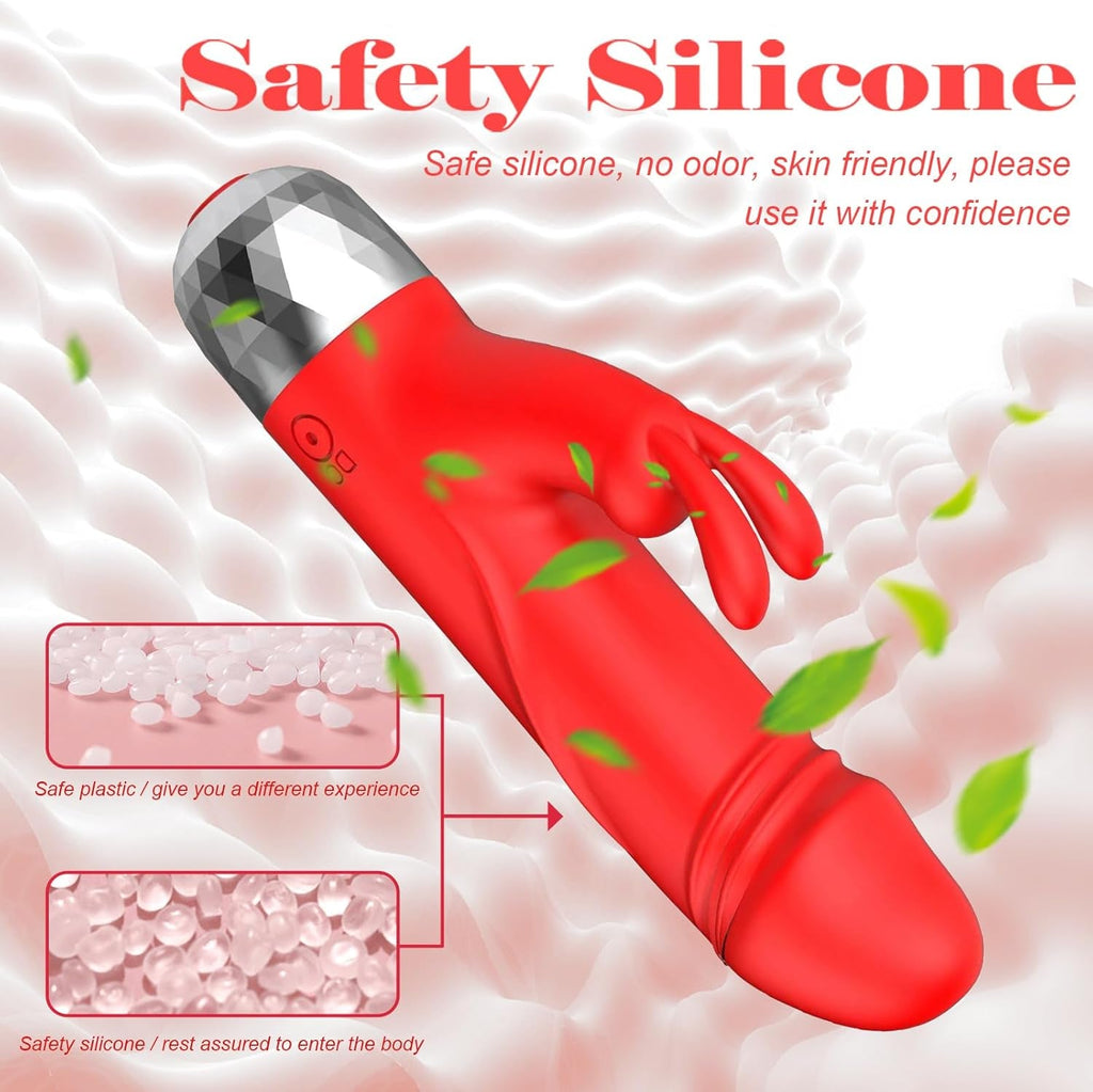 PocketPulseX Mini Rabbit Bullet Vibrator 12 Modes USB Compact