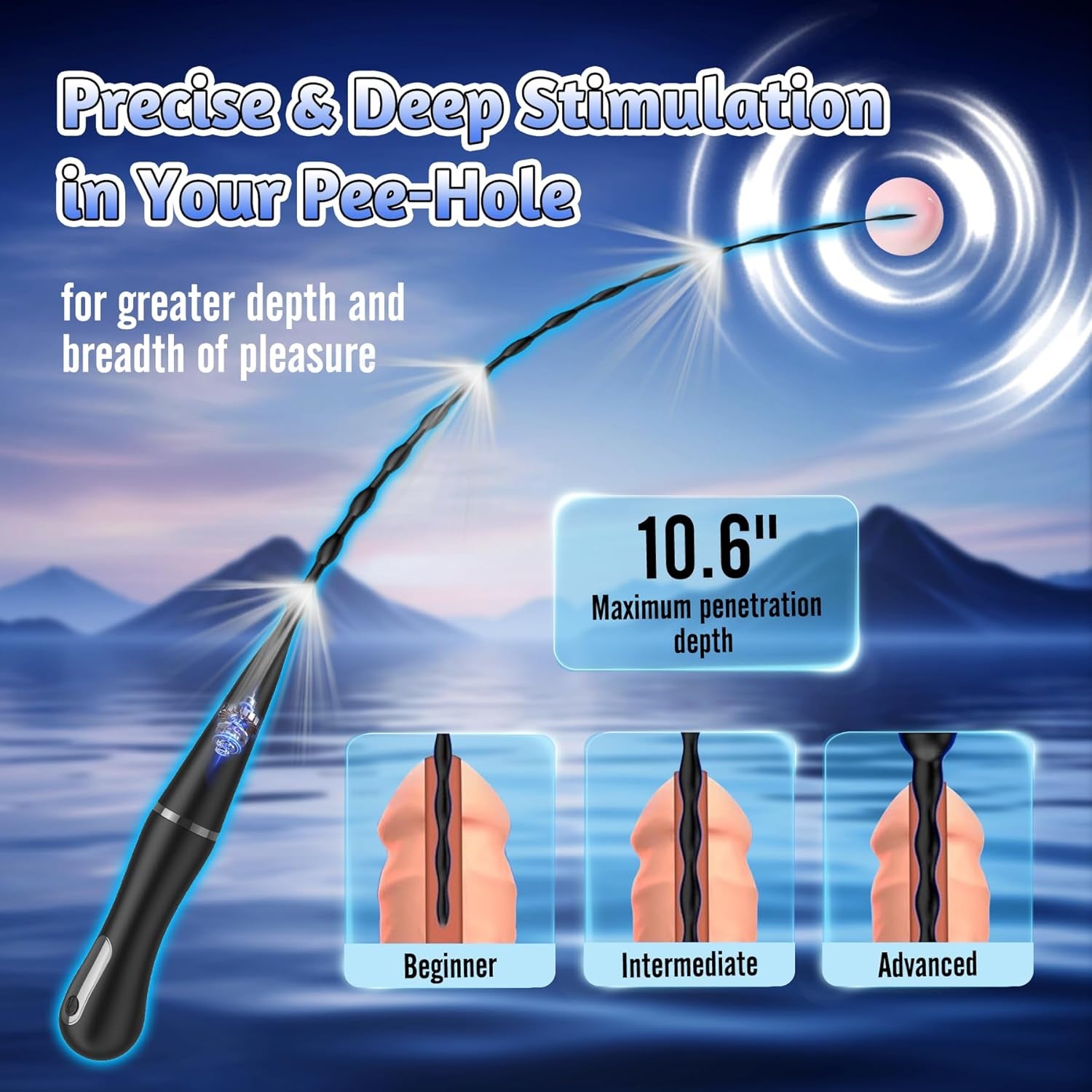 VantaRod Vibrating Urethral Sound Rod 10 Modes
